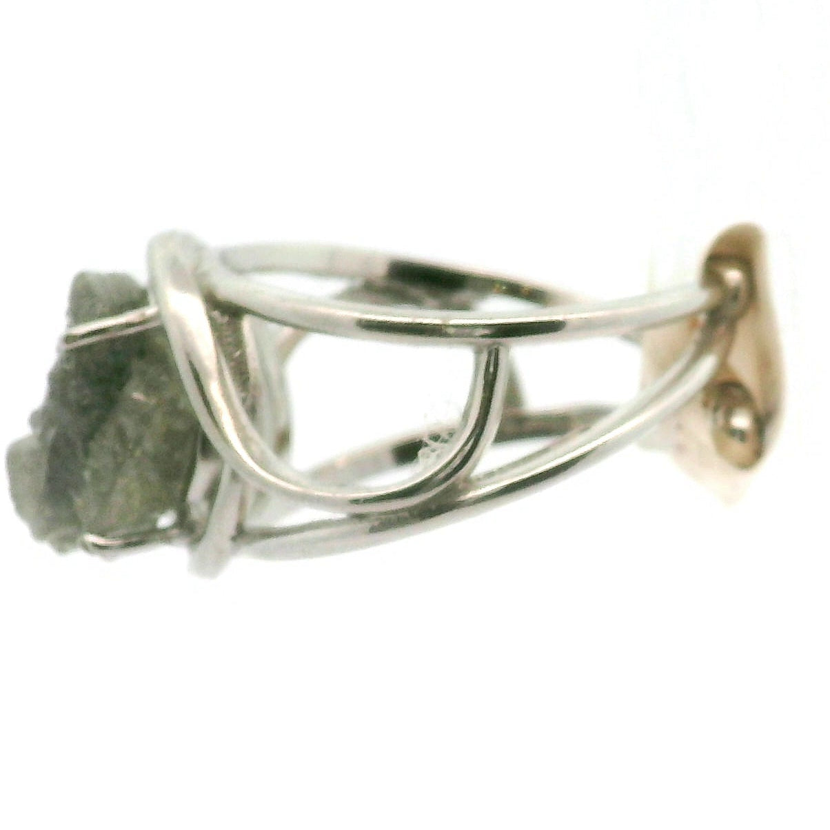 Diamond Specimen Cuff Ring Ring .925 Silver