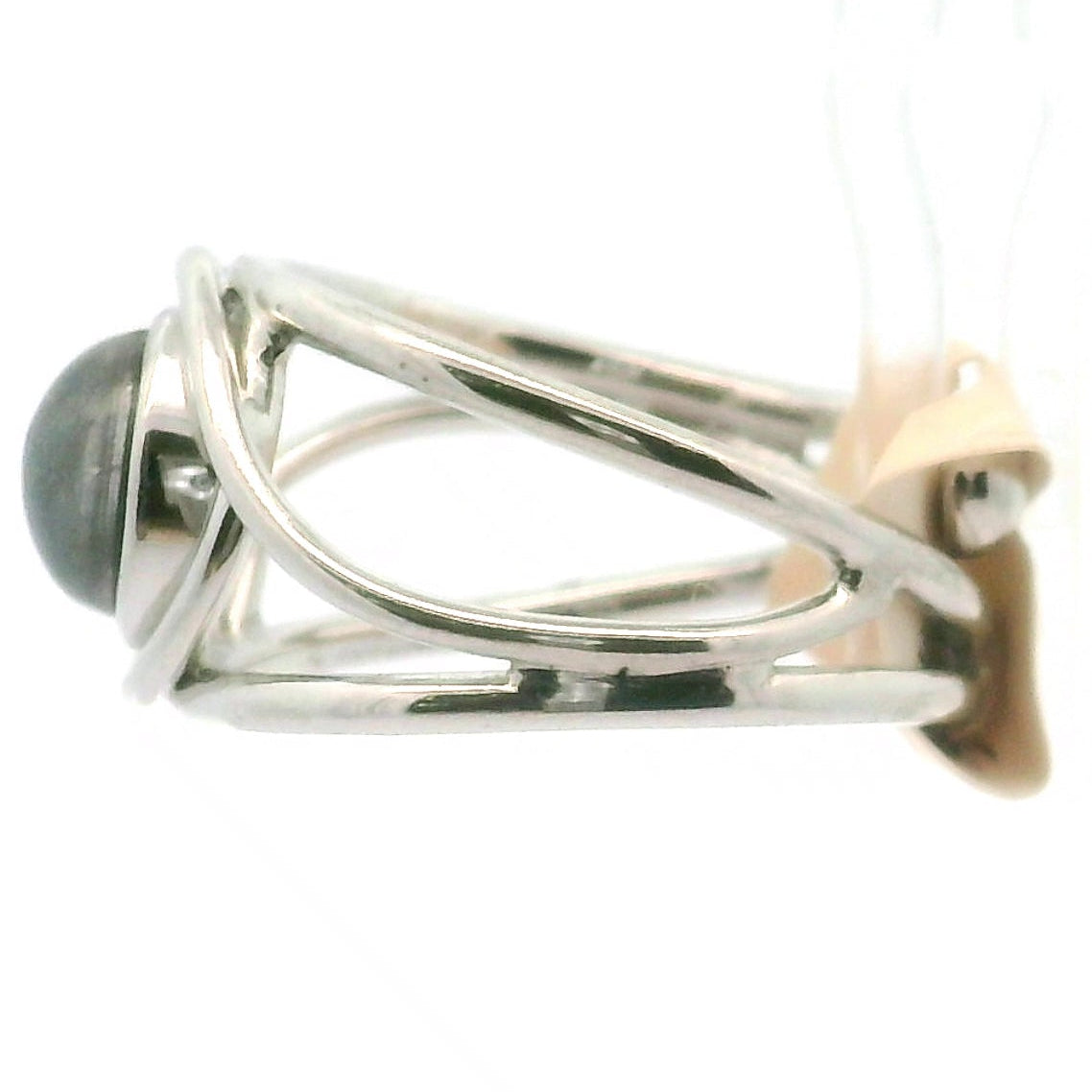 Silver in Quartz Cuff Ring .925 Silver for Clearing Energy, Manifestation and Protection