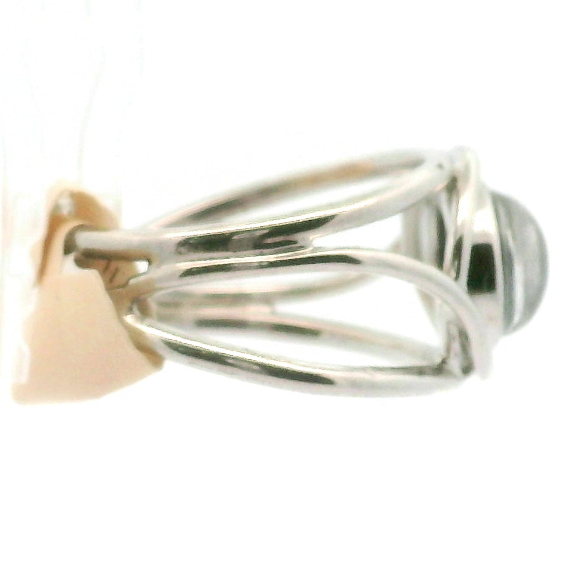 Silver in Quartz Cuff Ring .925 Silver for Clearing Energy, Manifestation and Protection