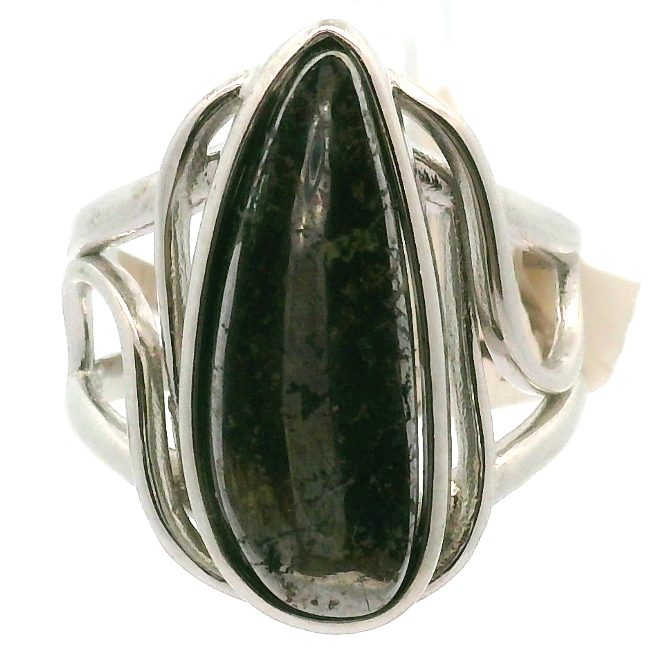 Silver in Quartz Cuff Ring .925 Silver for Clearing Energy, Manifestation and Protection