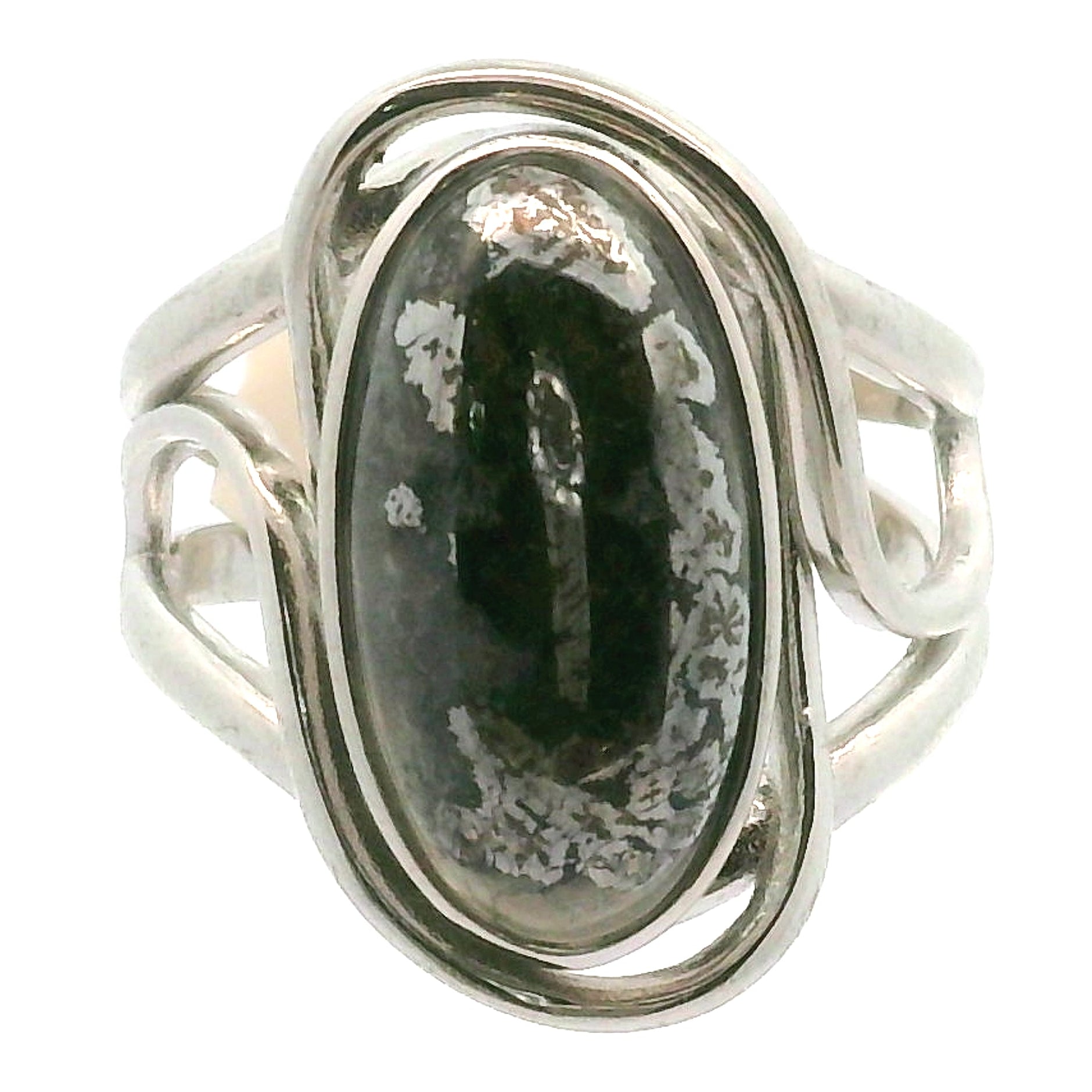 Silver in Quartz Cuff Ring .925 Silver for Clearing Energy, Manifestation and Protection