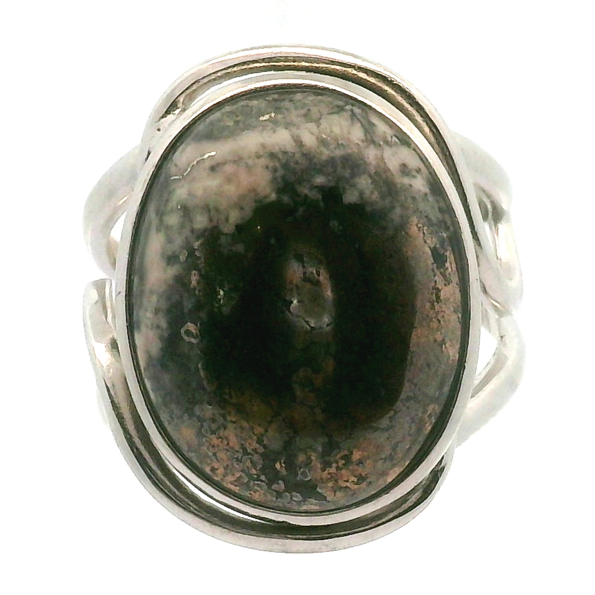 Silver in Quartz Cuff Ring .925 Silver for Clearing Energy, Manifestation and Protection