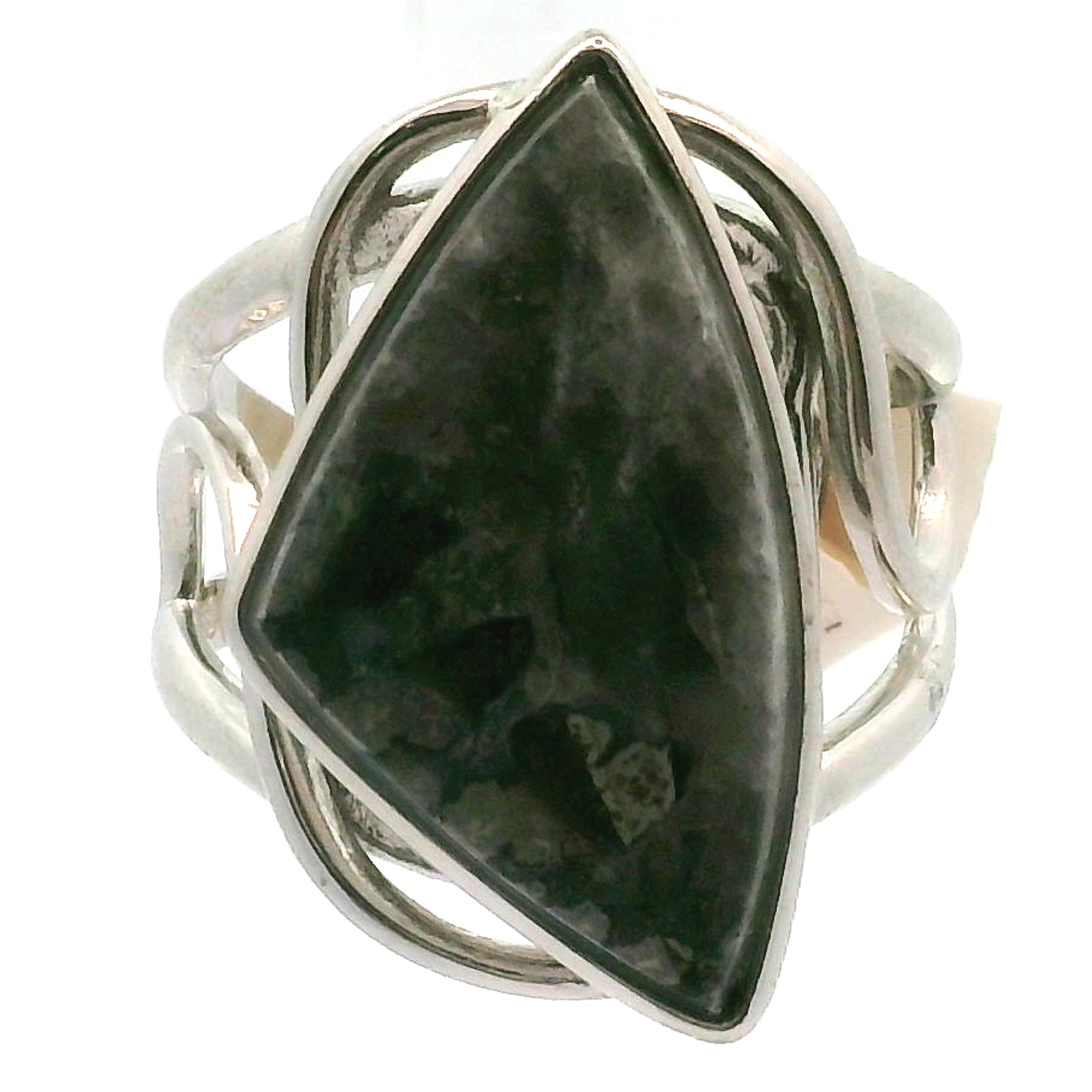 Silver in Quartz Cuff Ring .925 Silver for Clearing Energy, Manifestation and Protection
