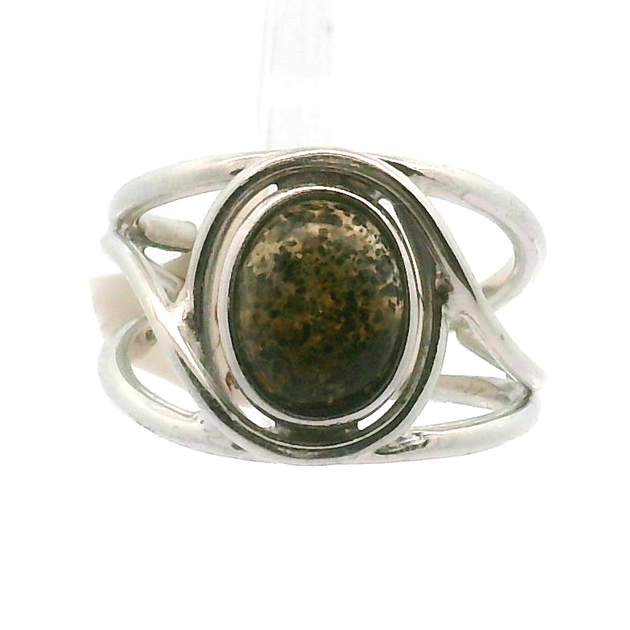 Divine Black Sunstone Midi Cuff Ring .925 Silver for Cleansing & Balancing Chakras