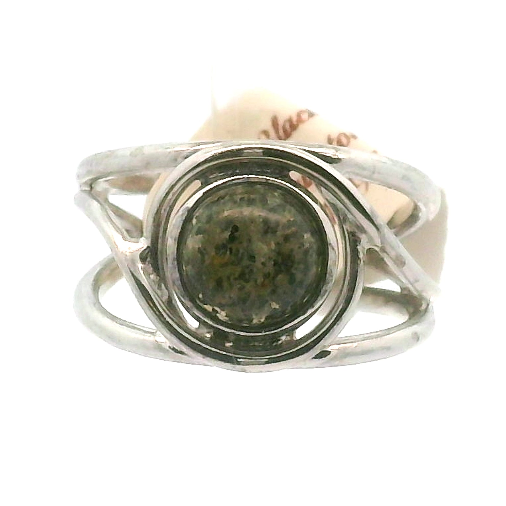 Divine Black Sunstone Midi Cuff Ring .925 Silver for Cleansing & Balancing Chakras