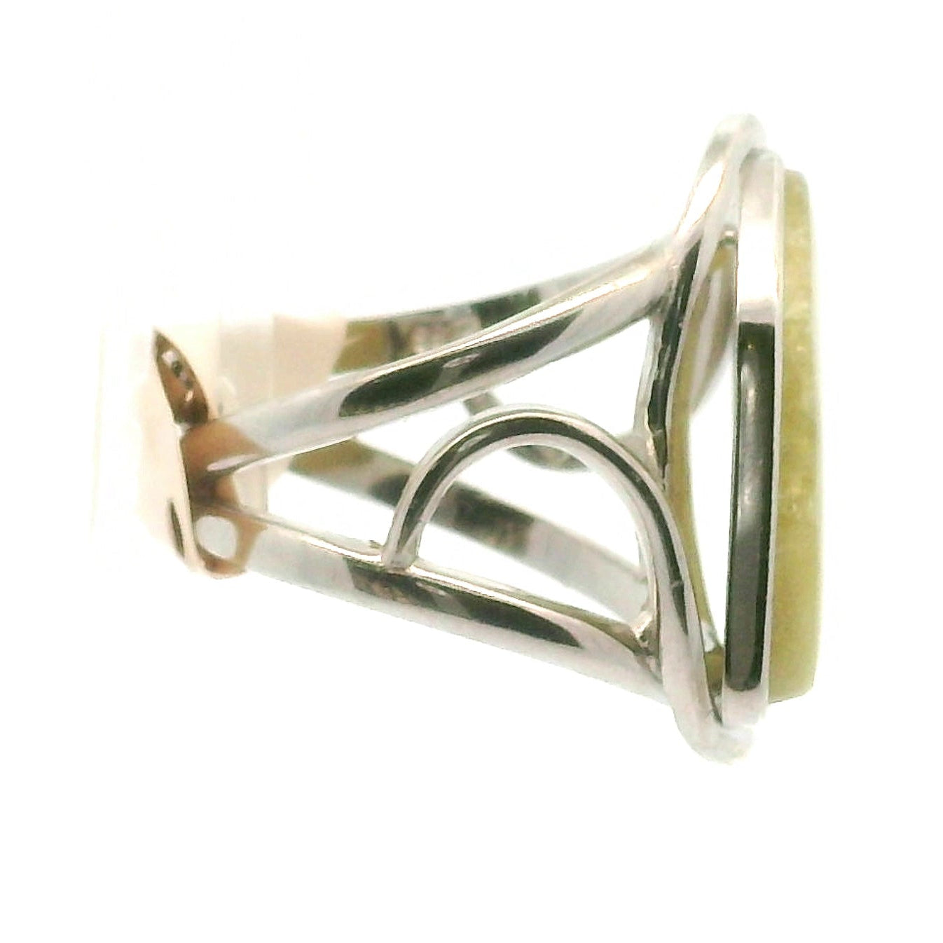 Gaia Euphoralite Cuff Ring 925 Silver for Mother Earth Healing of Body, Mind and Spirit