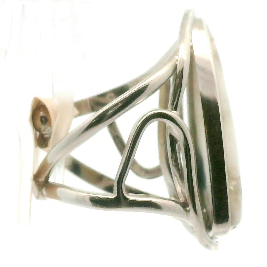 Enchanted Euphoralite Cuff Ring 925 Silver for Connection with Higher Realms, Intuition, Good Luck and Creation of your Dream Life