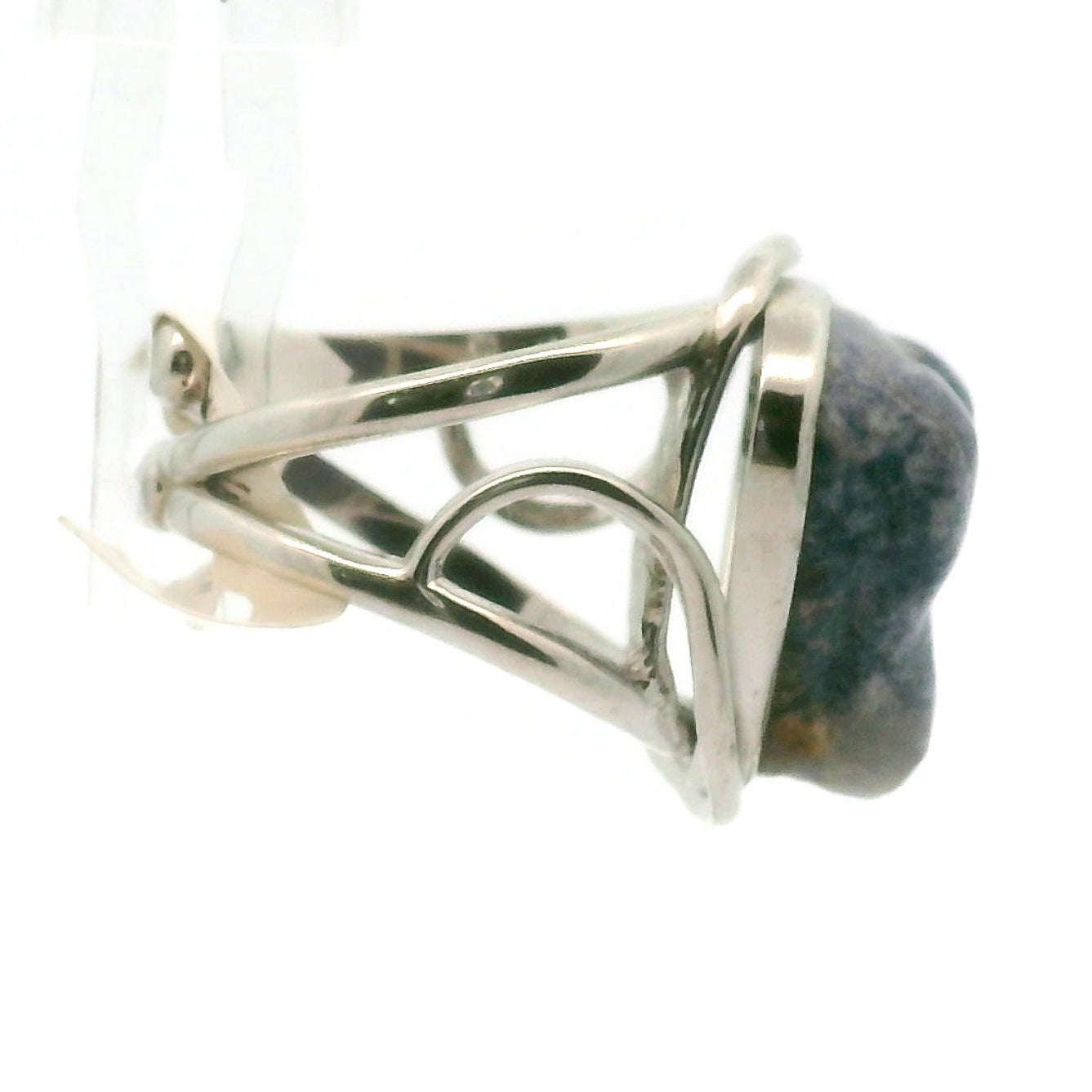 Enchanted Euphoralite Star Being Cuff Ring 925 Silver for Connection with Higher Realms, Intuition, Good Luck and Creation of your Dream Life