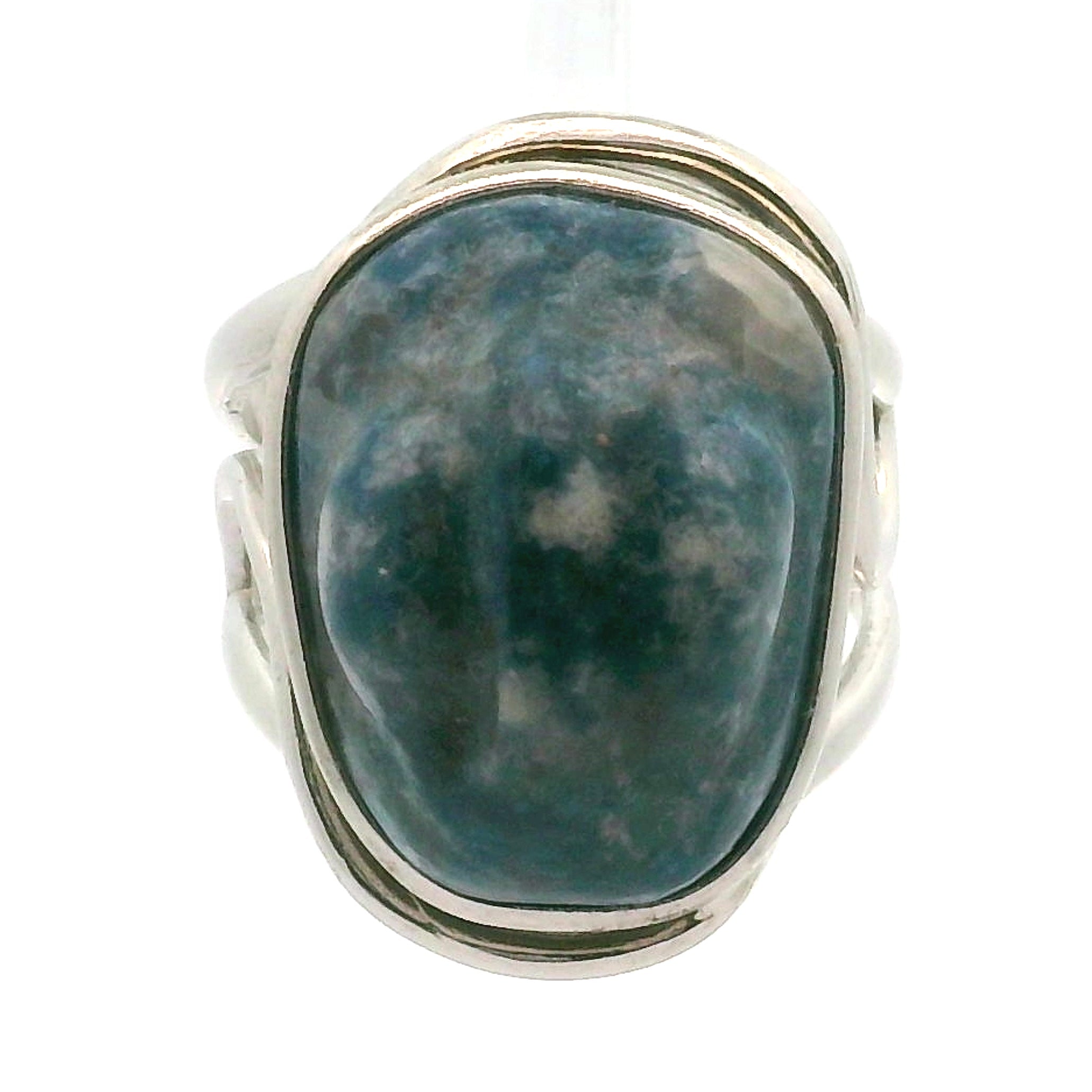 Enchanted Euphoralite Star Being Cuff Ring 925 Silver for Connection with Higher Realms, Intuition, Good Luck and Creation of your Dream Life