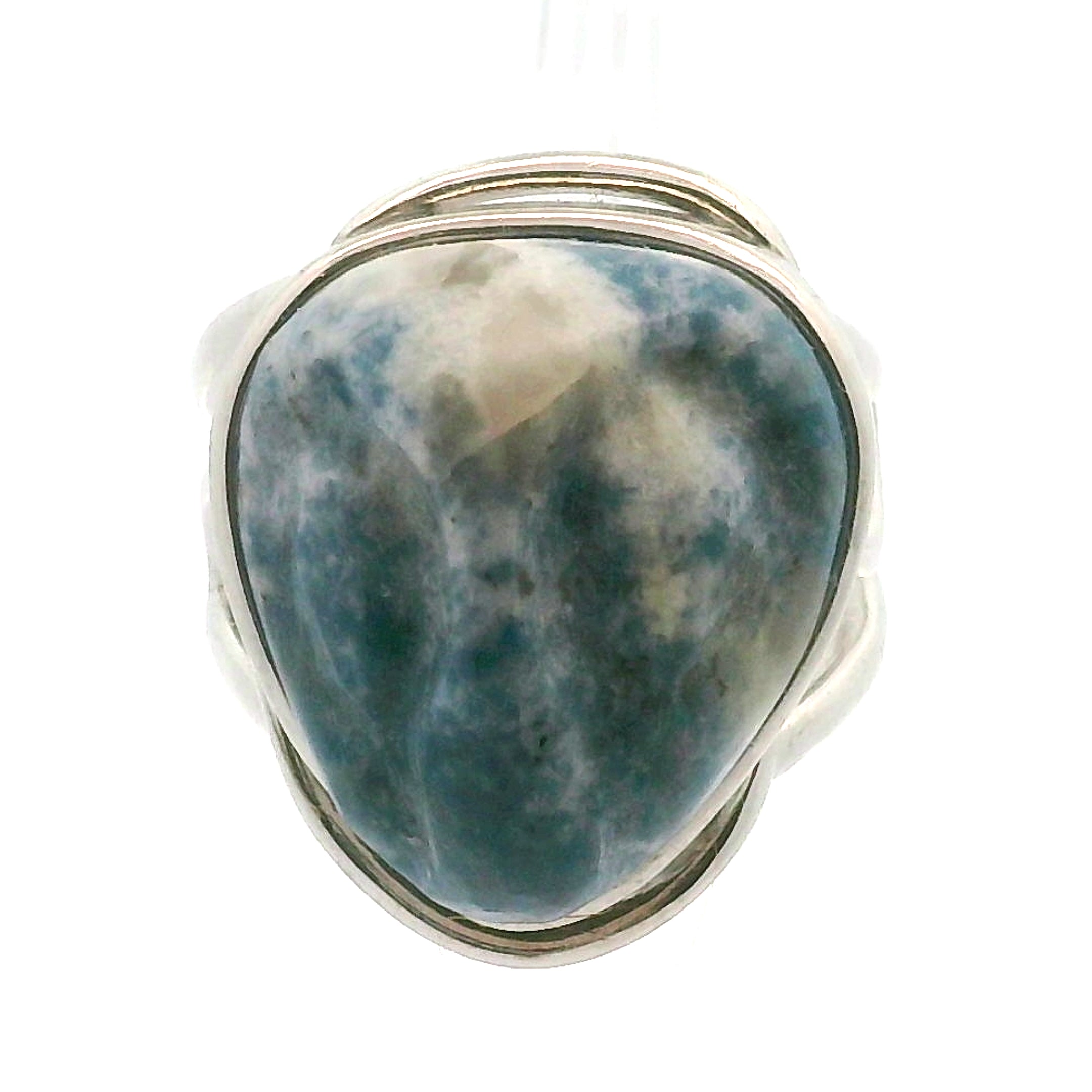 Enchanted Euphoralite Star Being Cuff Ring 925 Silver for Connection with Higher Realms, Intuition, Good Luck and Creation of your Dream Life