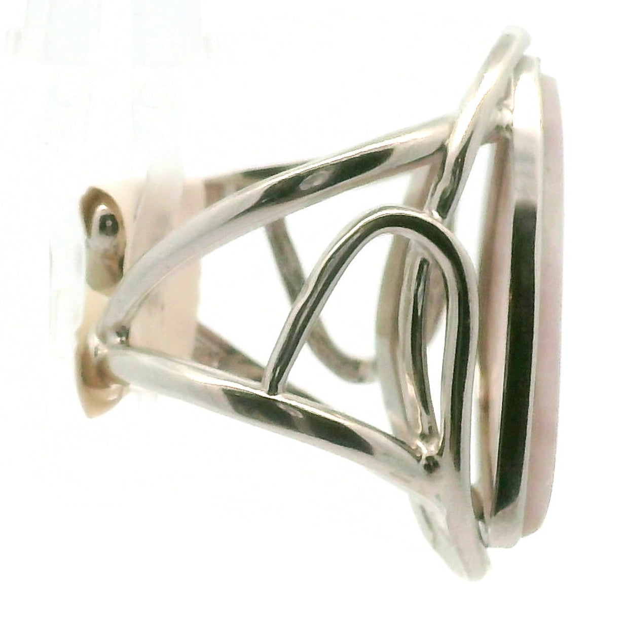 Electric Euphoralite Cuff Ring 925 Silver for Protection, Love, Stress Relief and Mental Clarity