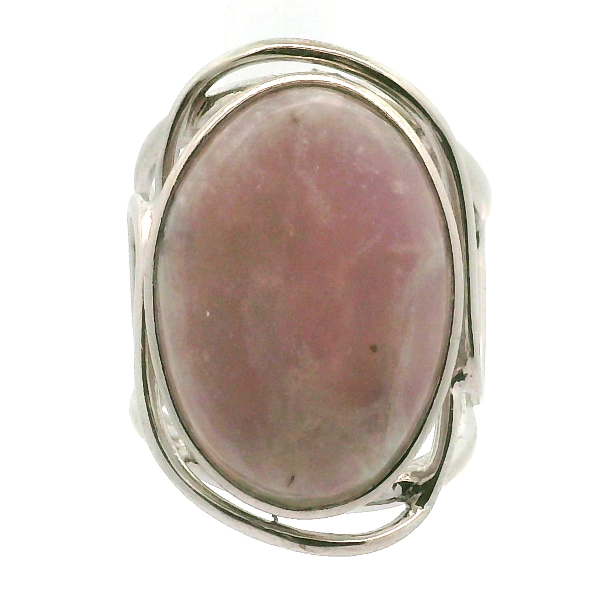 Electric Euphoralite Cuff Ring 925 Silver for Protection, Love, Stress Relief and Mental Clarity
