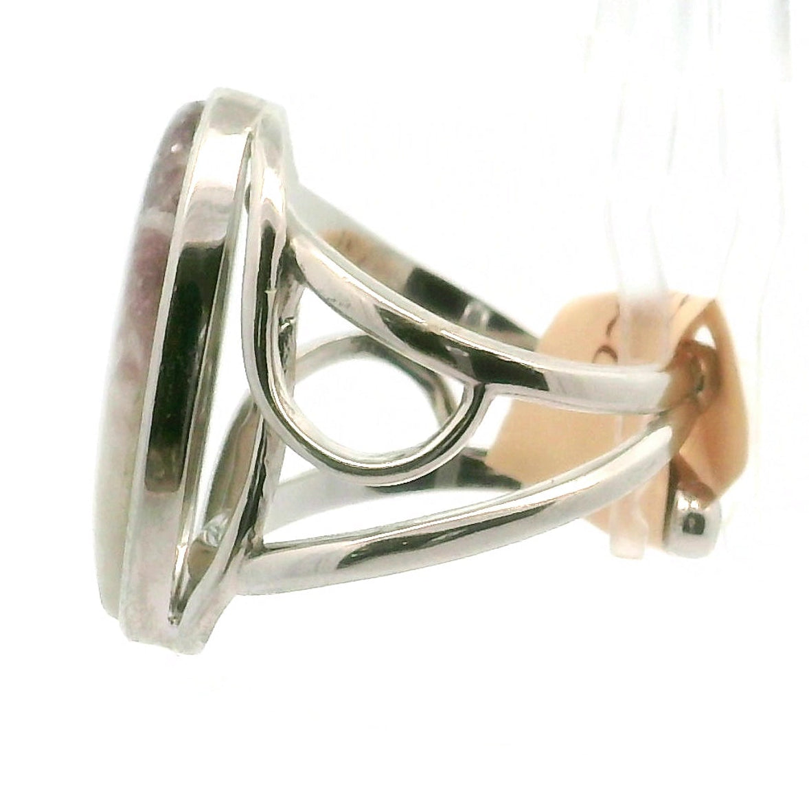 Divine Euphoralite Cuff Ring 925 Silver for Peace, Relaxation and Connection to Higher Realms