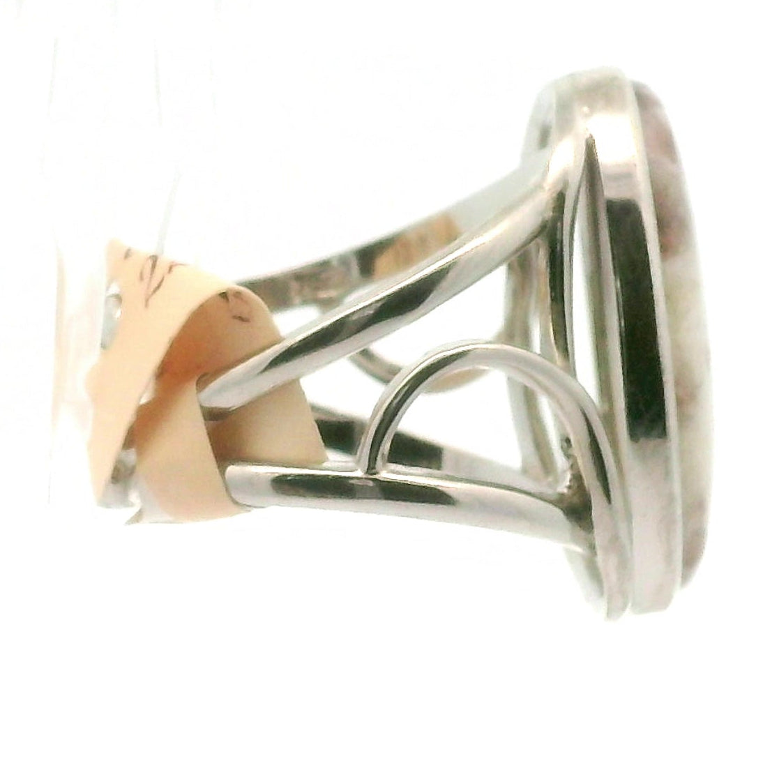Divine Euphoralite Cuff Ring 925 Silver for Peace, Relaxation and Connection to Higher Realms