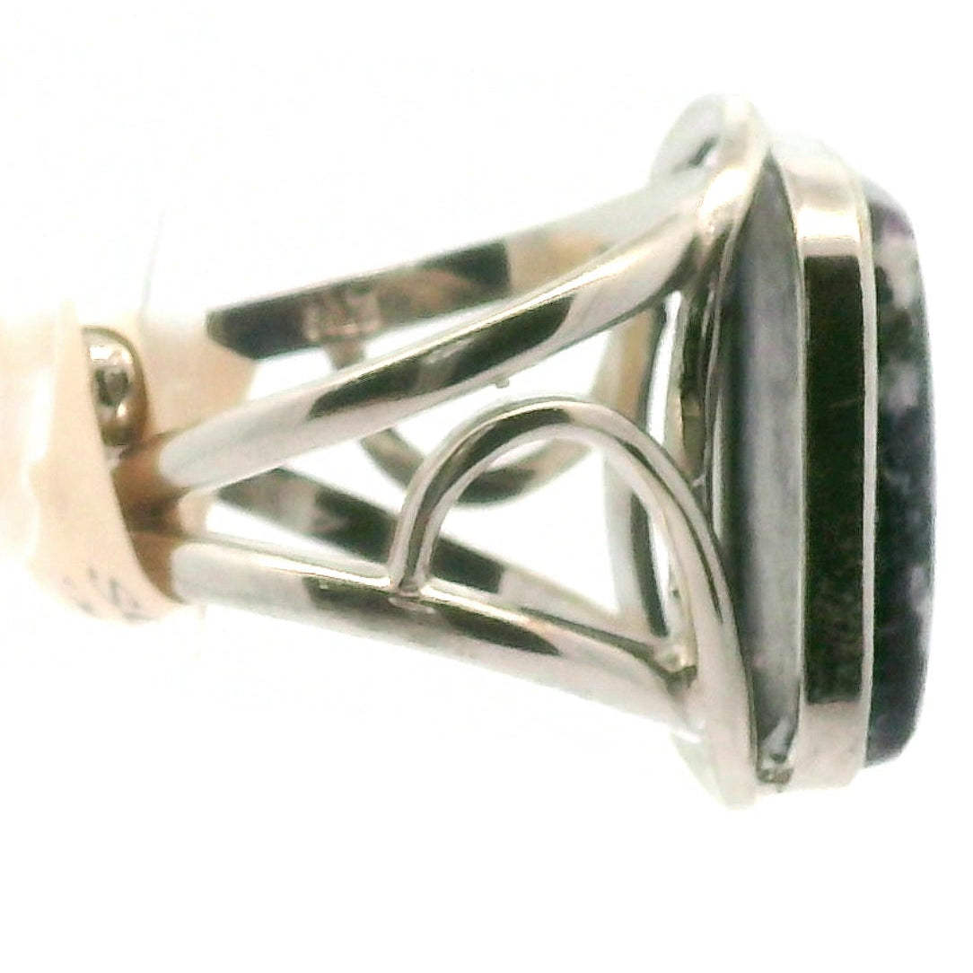 Storm Euphoralite Cuff Ring 925 Silver for Strong Support and Relief for Any Situation