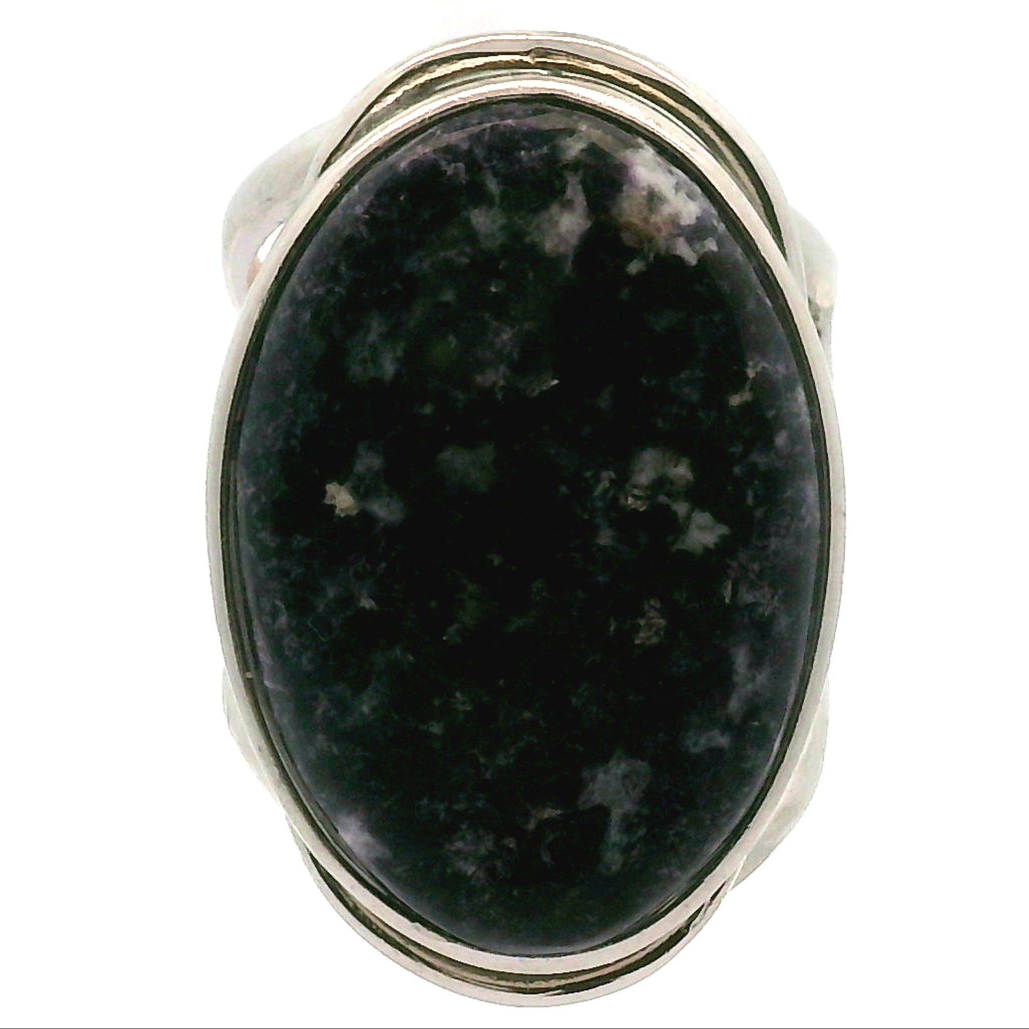Storm Euphoralite Cuff Ring 925 Silver for Strong Support and Relief for Any Situation
