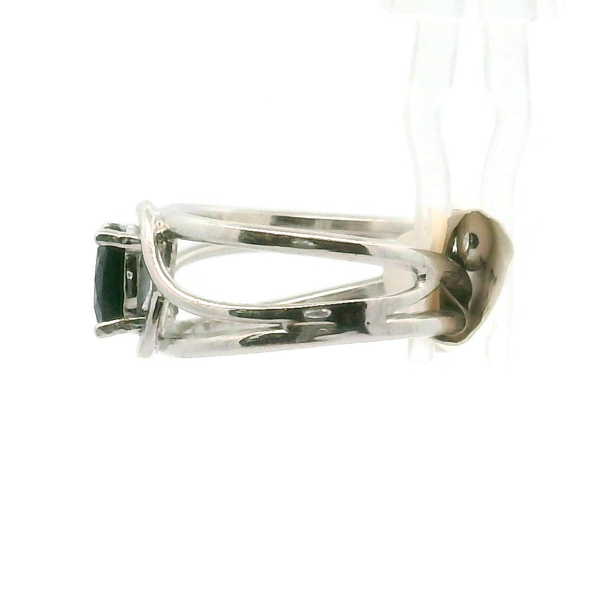 Zebra Agate Faceted Midi Ring 925 Silver for Balance, Clearing Blockages and Releasing Negativity