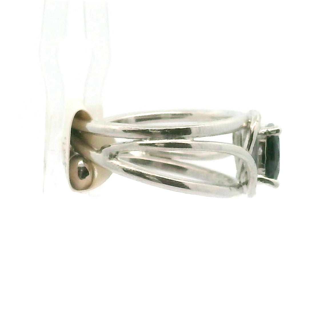 Zebra Agate Faceted Midi Ring 925 Silver for Balance, Clearing Blockages and Releasing Negativity