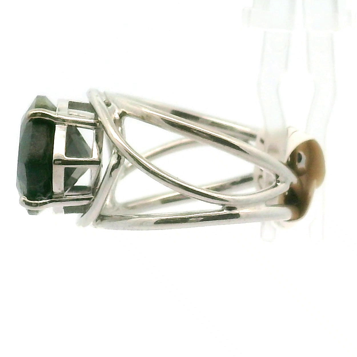 Kimberlite Cuff Ring 925 Silver for Grounding, Transformation and Alignment with Soul Mission