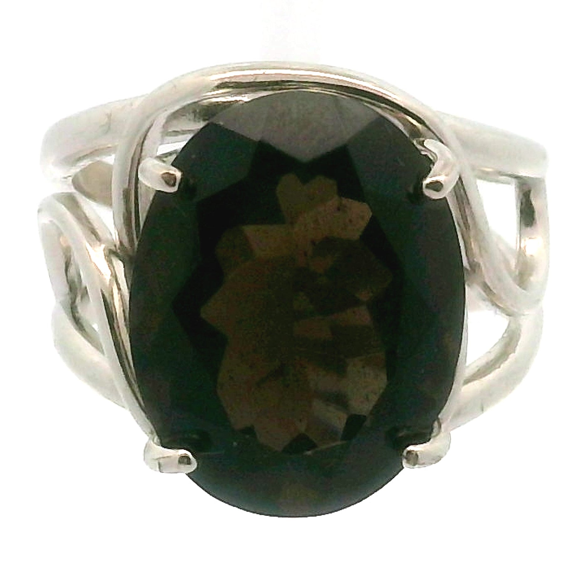 Staffordite Cuff Ring .925 Silver for Intuition, Self-Mastering and Manifestation