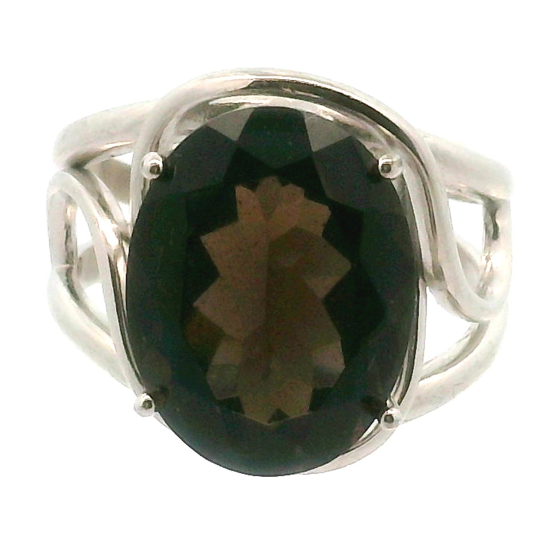 Staffordite Cuff Ring .925 Silver for Intuition, Self-Mastering and Manifestation