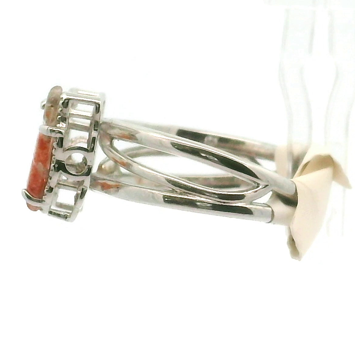 Sunstone Butterfly Cuff Ring .925 Silver for Confidence and Strength