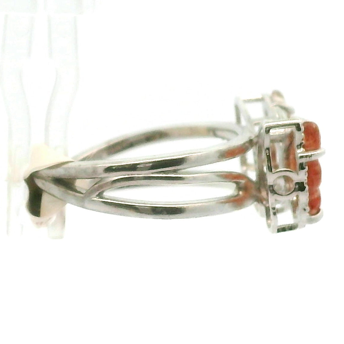 Sunstone Butterfly Cuff Ring .925 Silver for Confidence and Strength