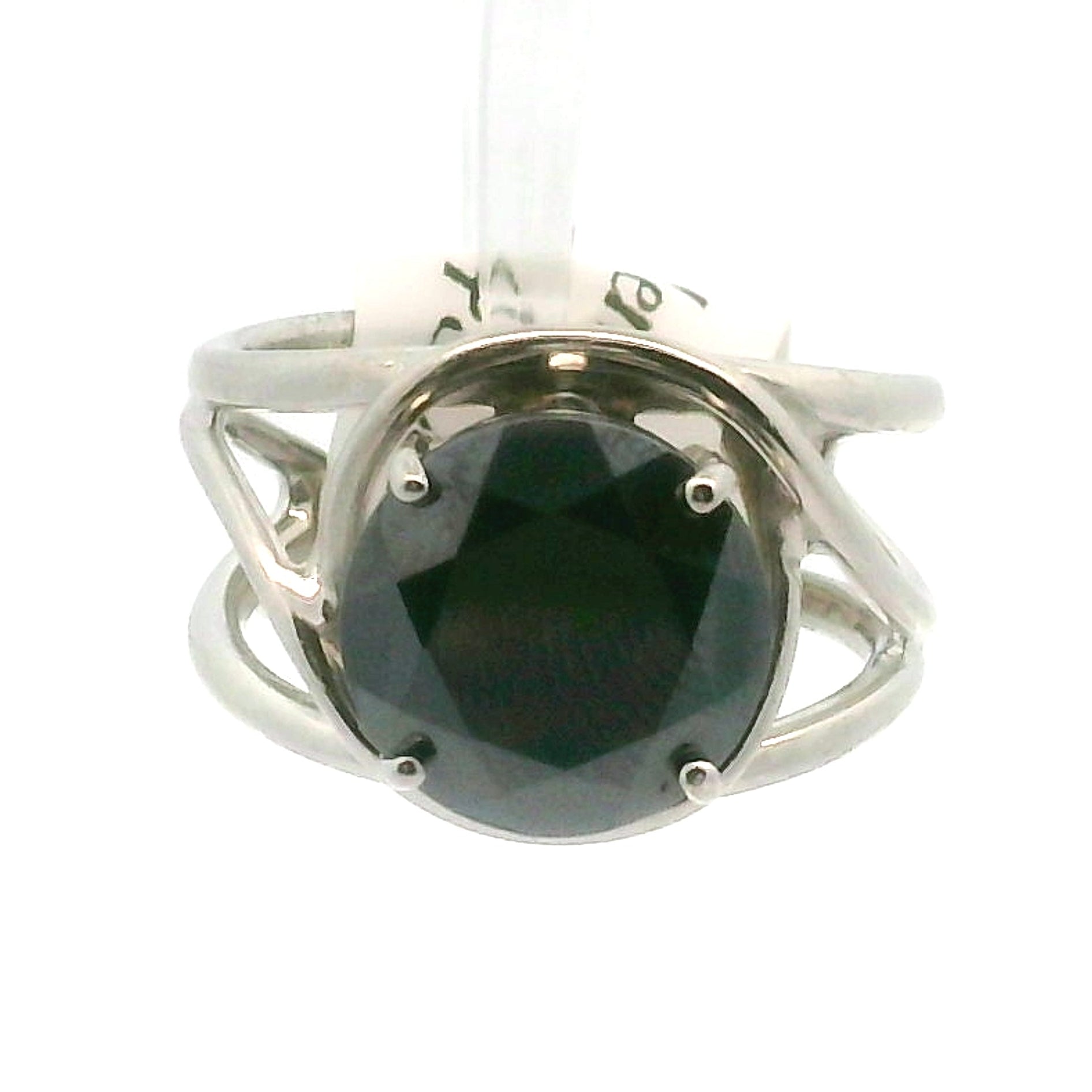 Hematite Faceted Cuff Ring .925 Silver for Deep Transformatinon and Grounding