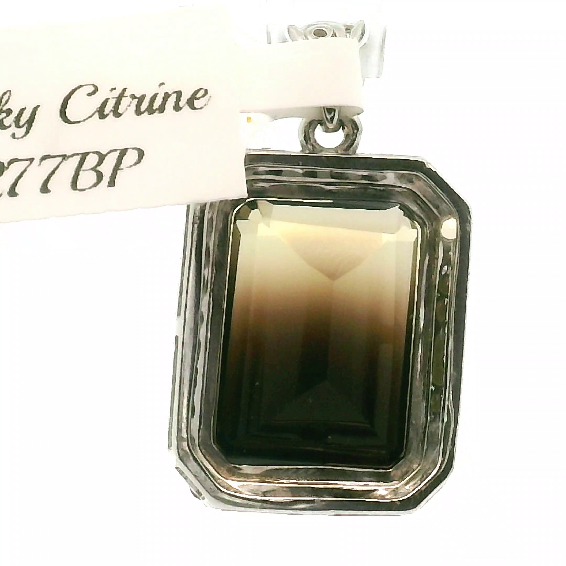 Smoky Citrine Pavé Pendant .925 Silver for Grounded Manifestation and Abundance