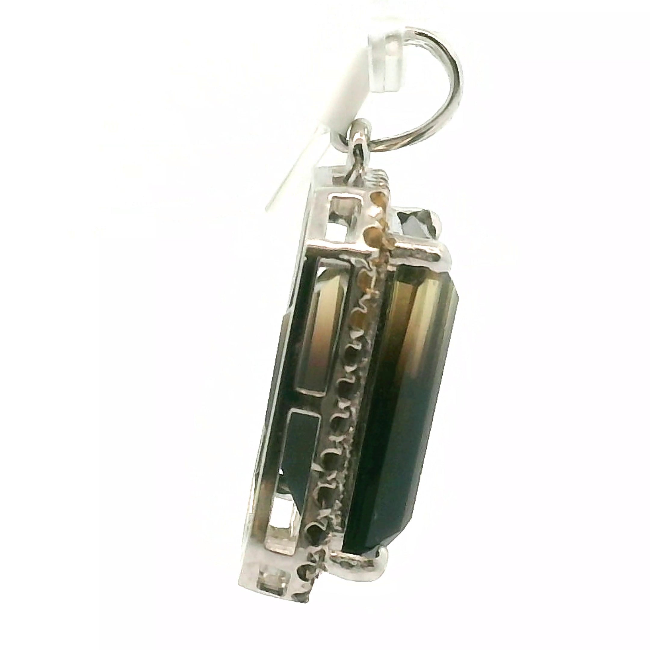 Smoky Citrine Pavé Pendant .925 Silver for Grounded Manifestation and Abundance