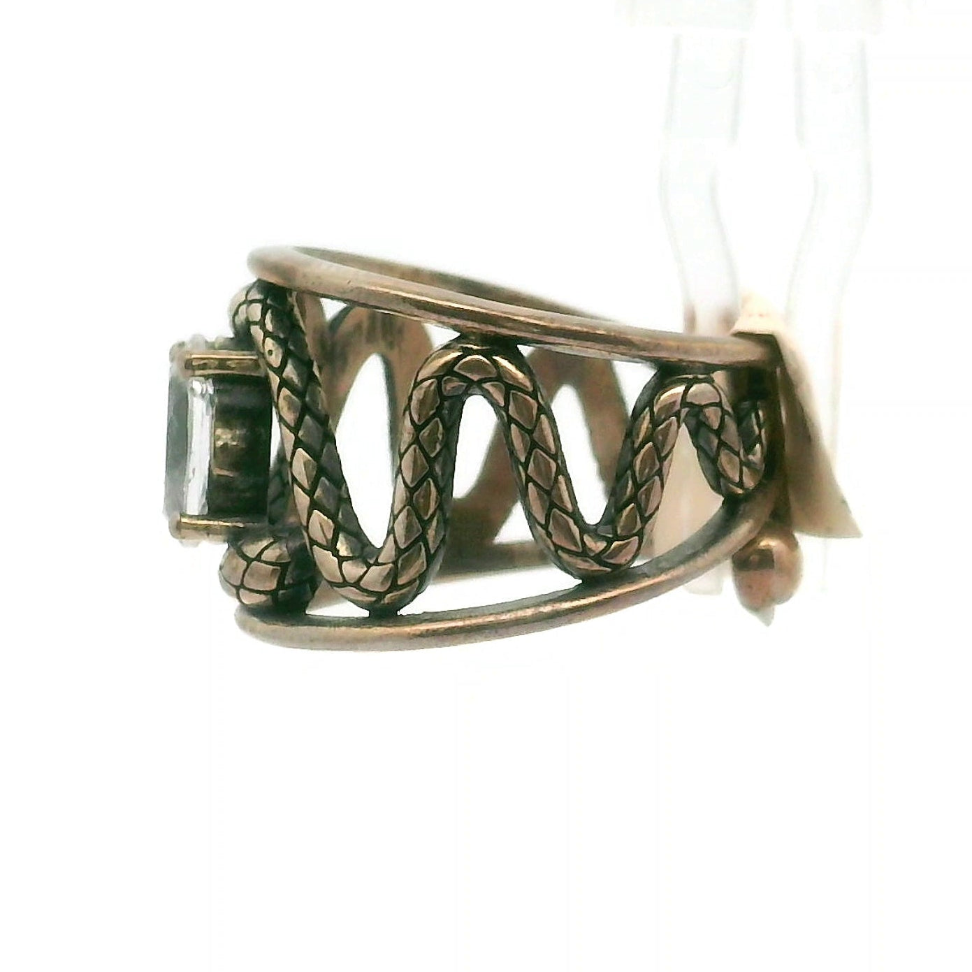 Serpent Adjustable Cuff Ring .925 Silver for Amplifying Intentions & Accelerating Manifestati