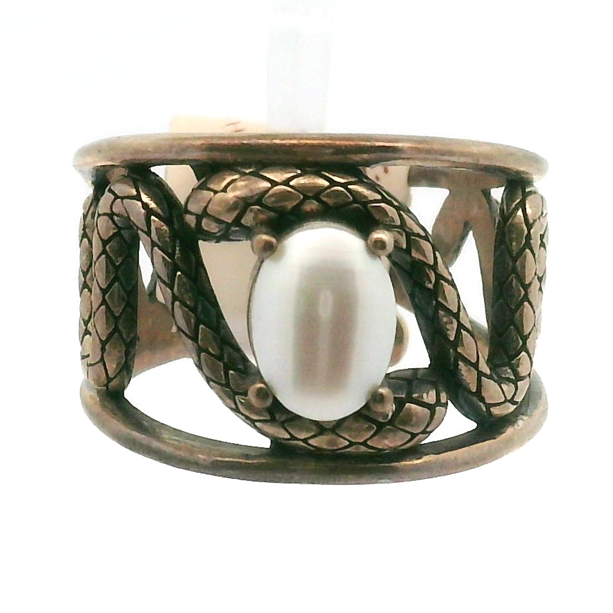 Serpent Adjustable Cuff Ring .925 Silver for Amplifying Intentions & Accelerating Manifestati