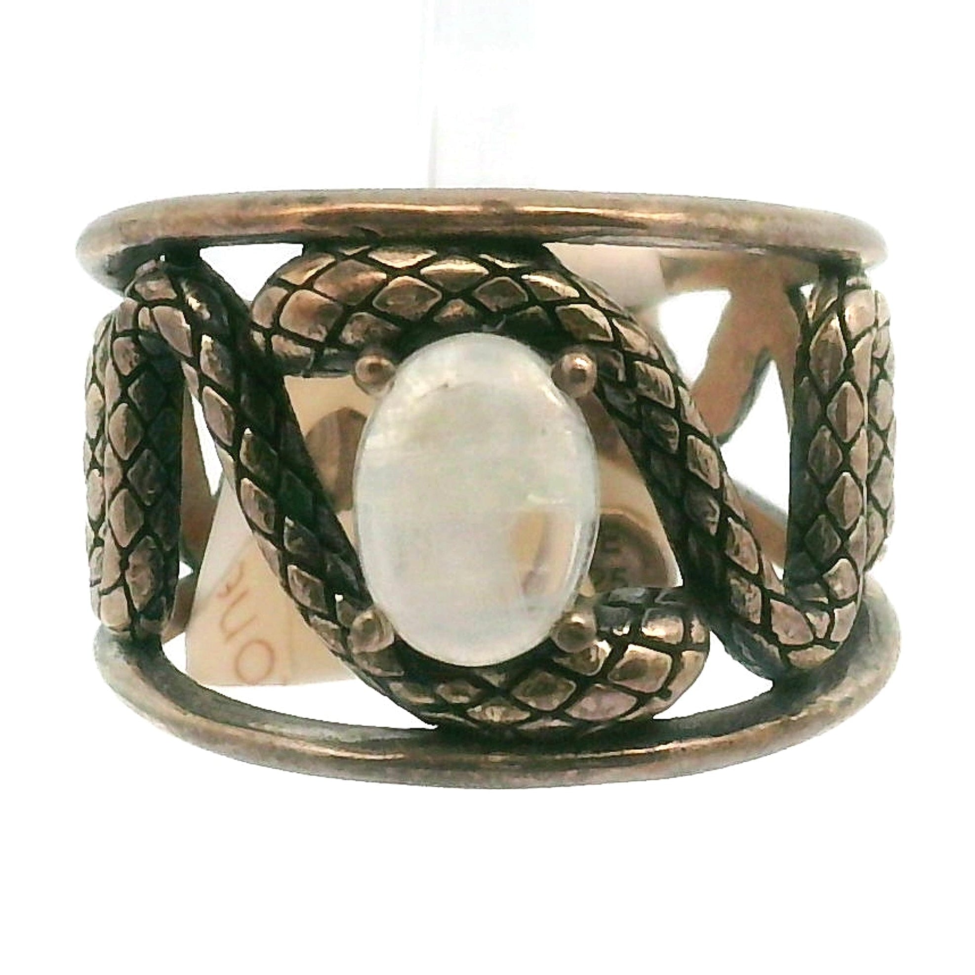 Serpent Adjustable Cuff Ring .925 Silver for Amplifying Intentions & Accelerating Manifestati