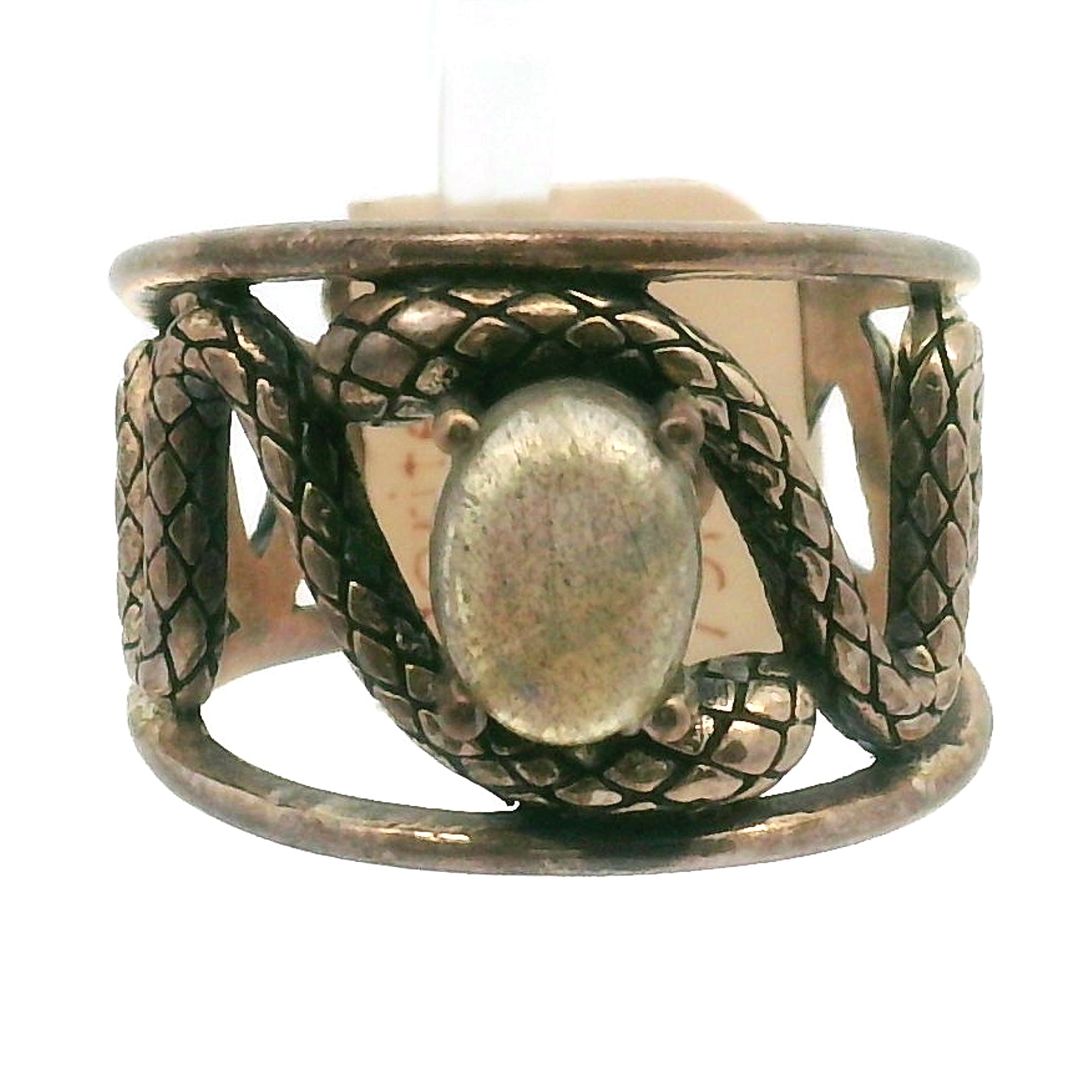 Serpent Adjustable Cuff Ring .925 Silver for Amplifying Intentions & Accelerating Manifestati