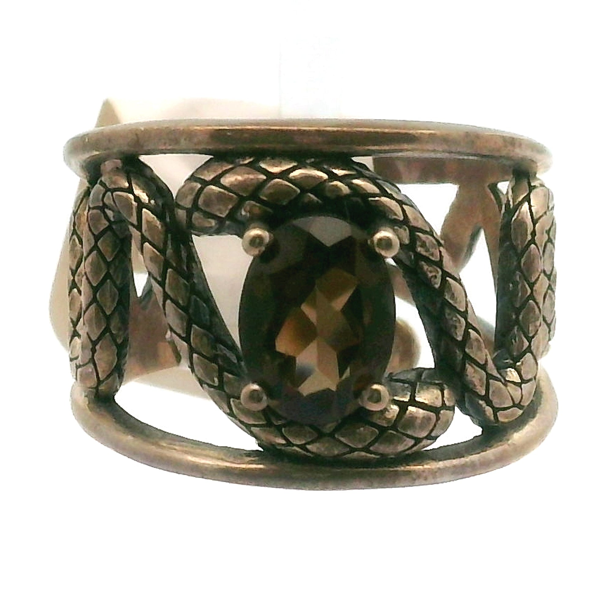 Serpent Adjustable Cuff Ring .925 Silver for Amplifying Intentions & Accelerating Manifestati