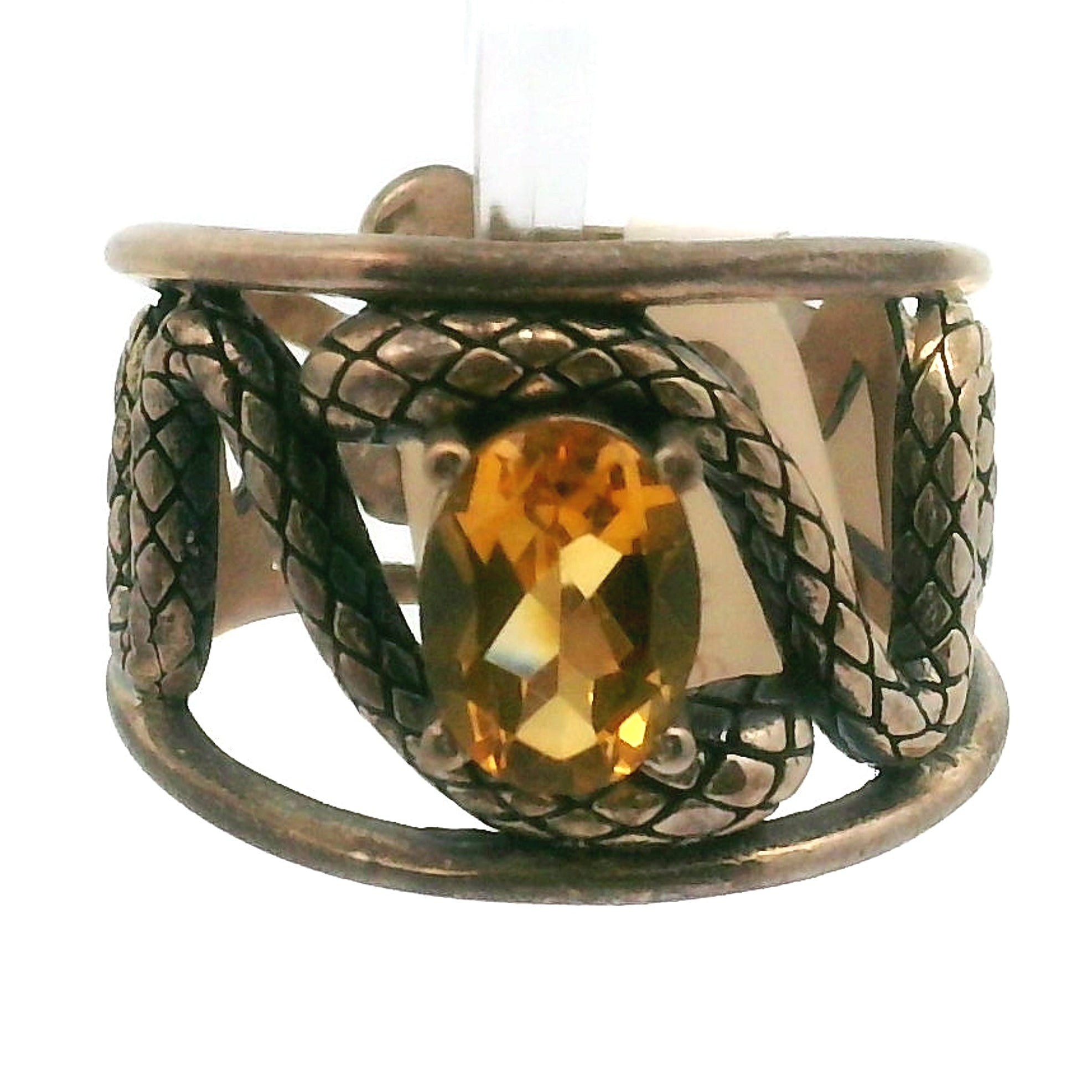 Serpent Adjustable Cuff Ring .925 Silver for Amplifying Intentions & Accelerating Manifestati