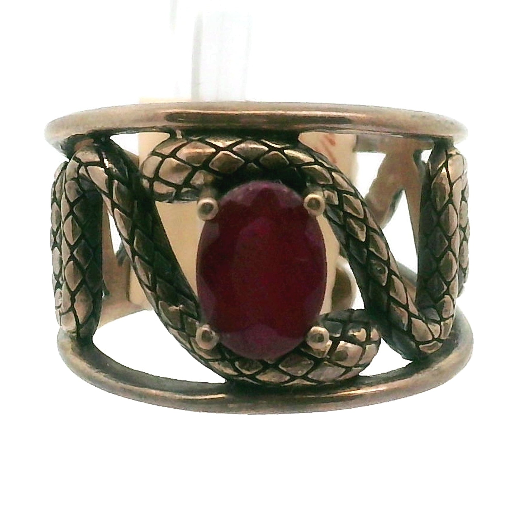 Serpent Adjustable Cuff Ring .925 Silver for Amplifying Intentions & Accelerating Manifestati