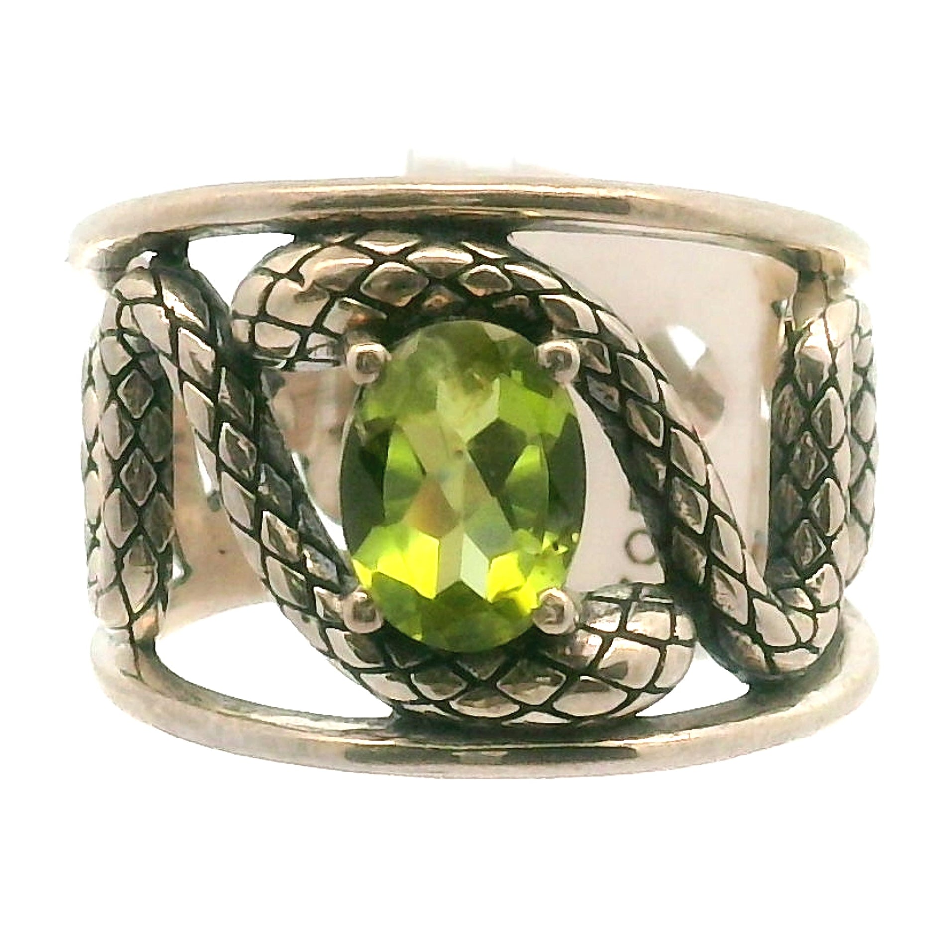 Serpent Adjustable Cuff Ring .925 Silver for Amplifying Intentions & Accelerating Manifestati