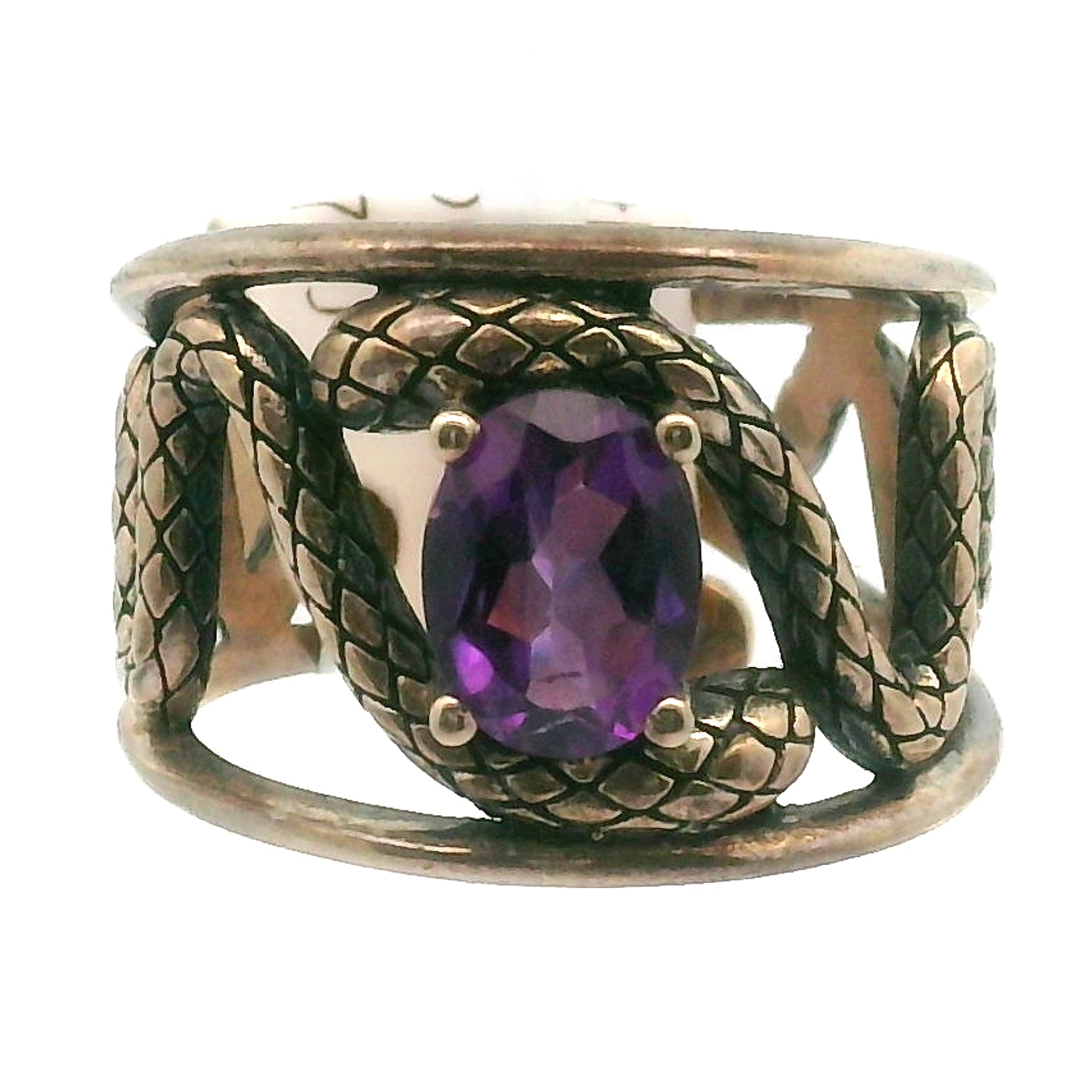 Serpent Adjustable Cuff Ring .925 Silver for Amplifying Intentions & Accelerating Manifestati