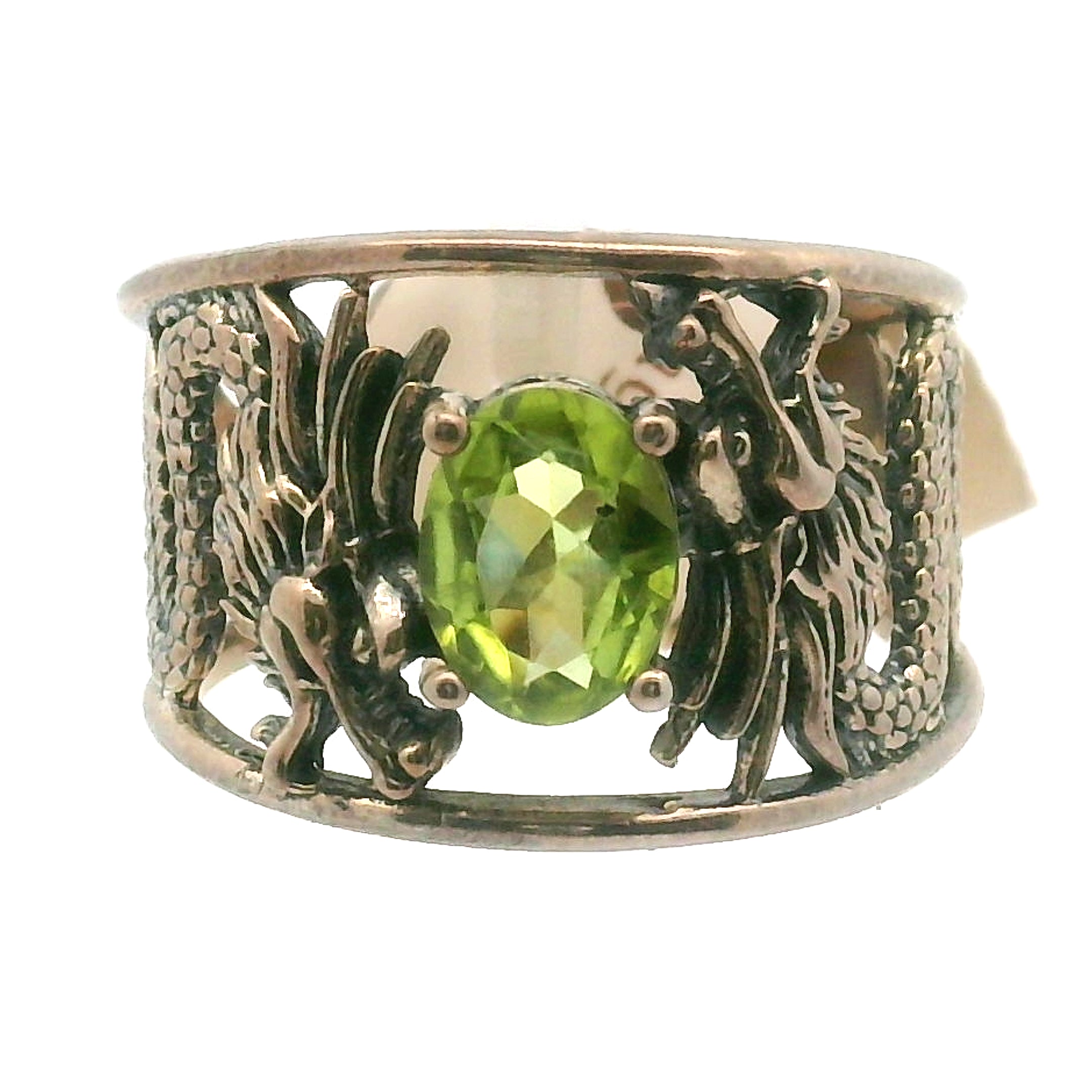 Dragon Cuff Ring 925 Silver for Courage, Protection and Personal Power