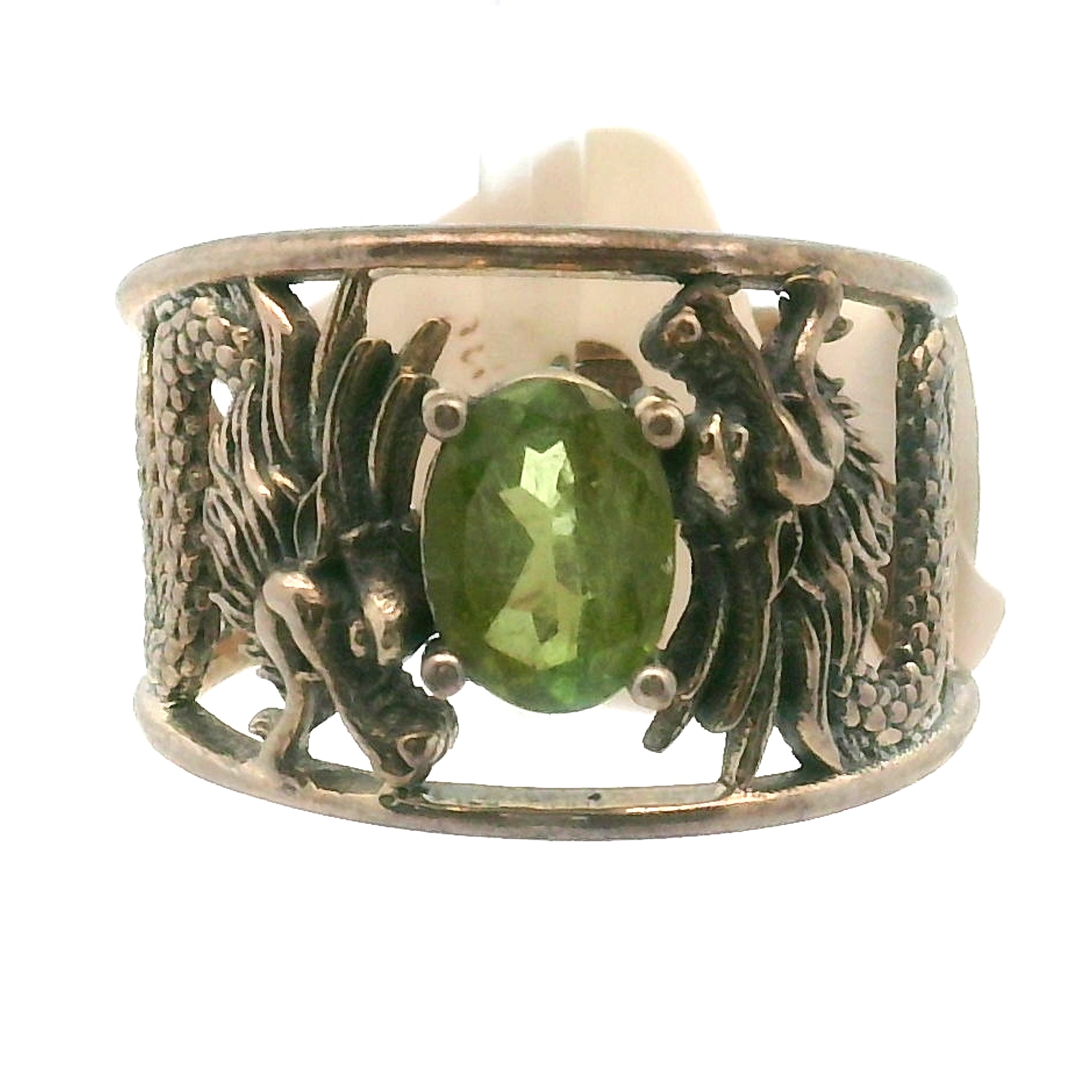 Dragon Cuff Ring 925 Silver for Courage, Protection and Personal Power