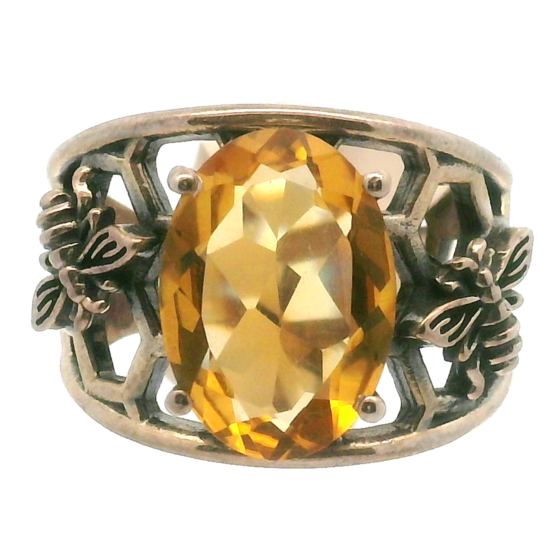 Bee Cuff Ring .925 Silver for Resilience and Cooperation
