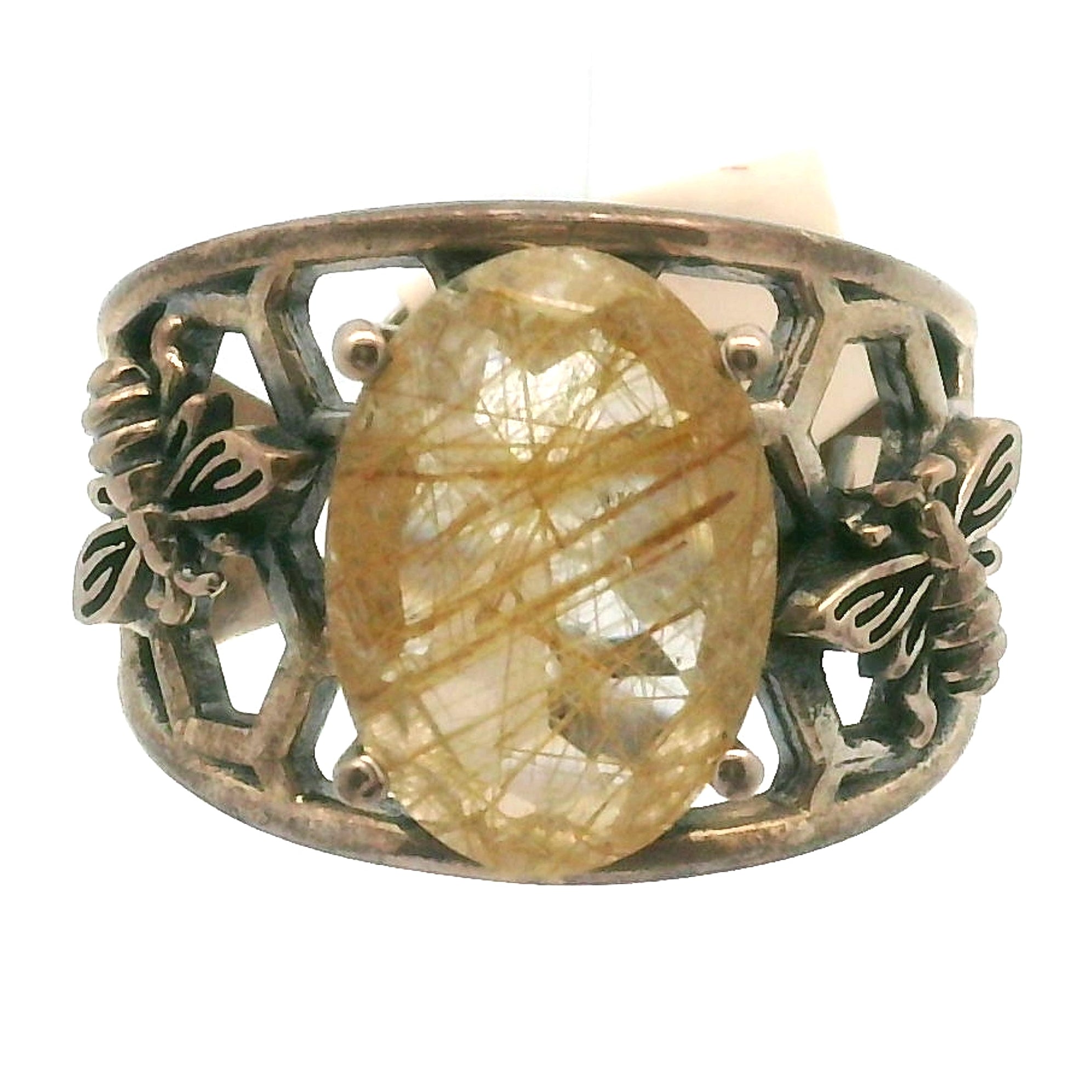 Bee Cuff Ring .925 Silver for Resilience and Cooperation