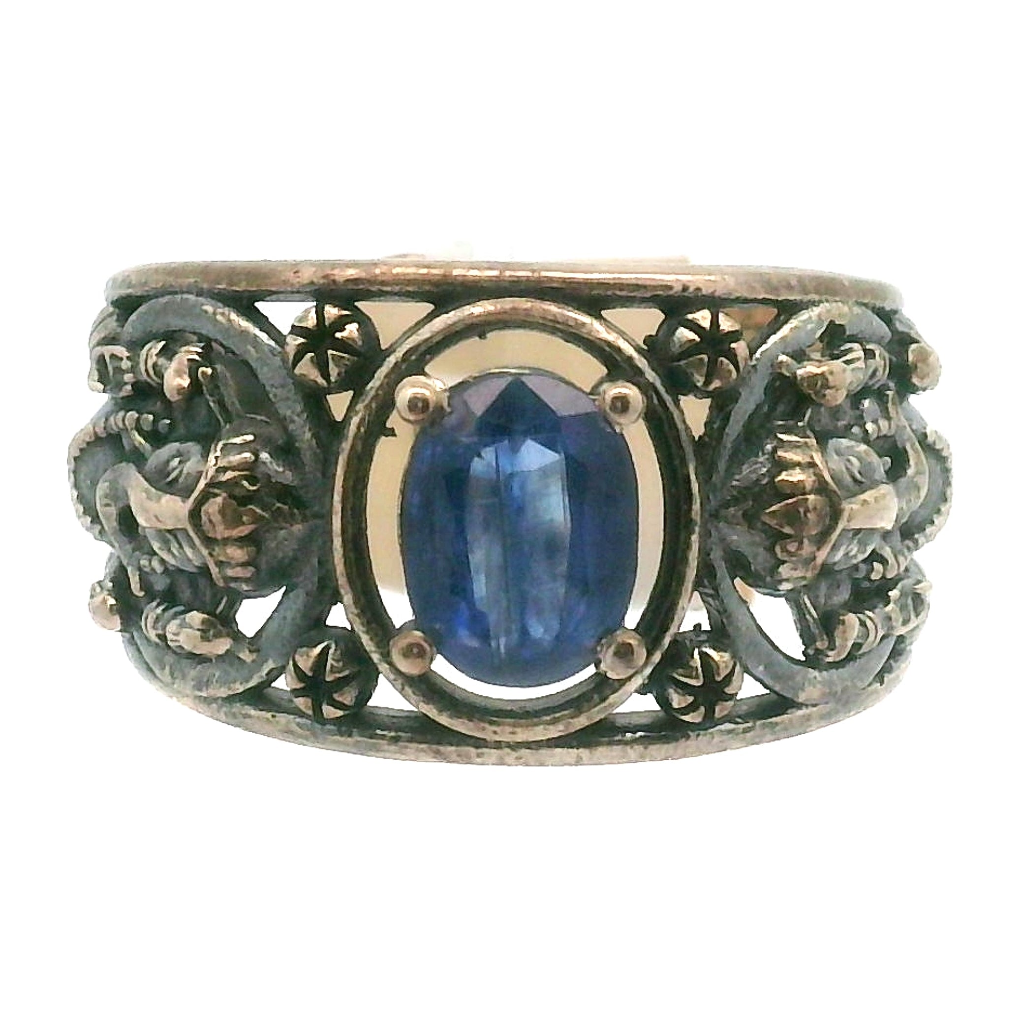 Ganesha Cuff Ring .925 Silver for Conquering Obstables and Protection