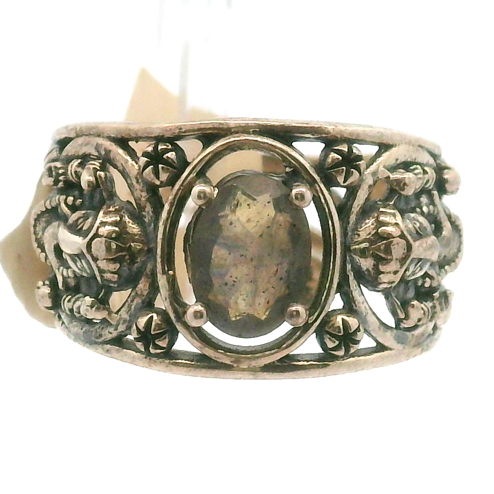 Ganesha Cuff Ring .925 Silver for Conquering Obstables and Protection