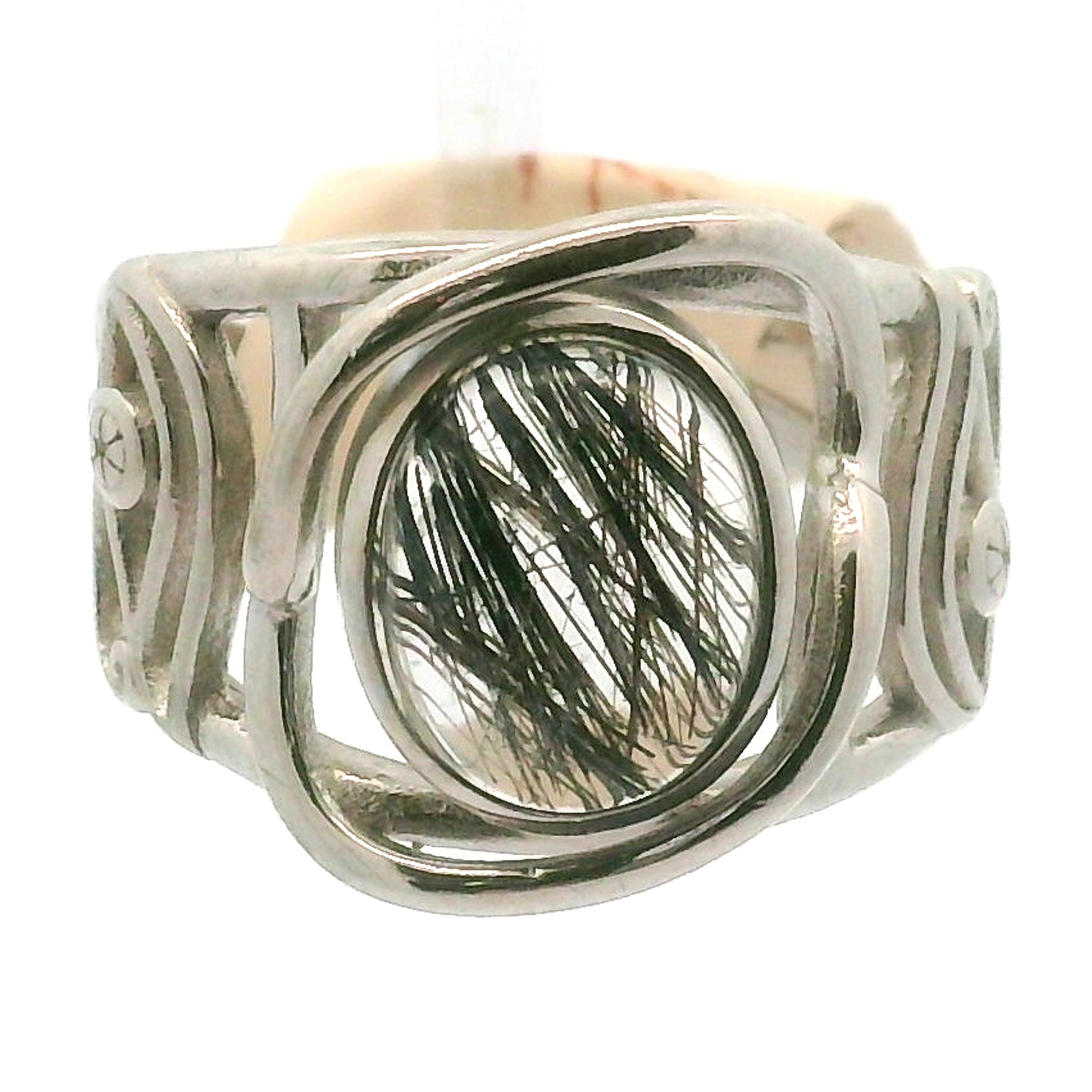 Egyptian Eye Cuff Ring 925 Silver for Protection and Restoration