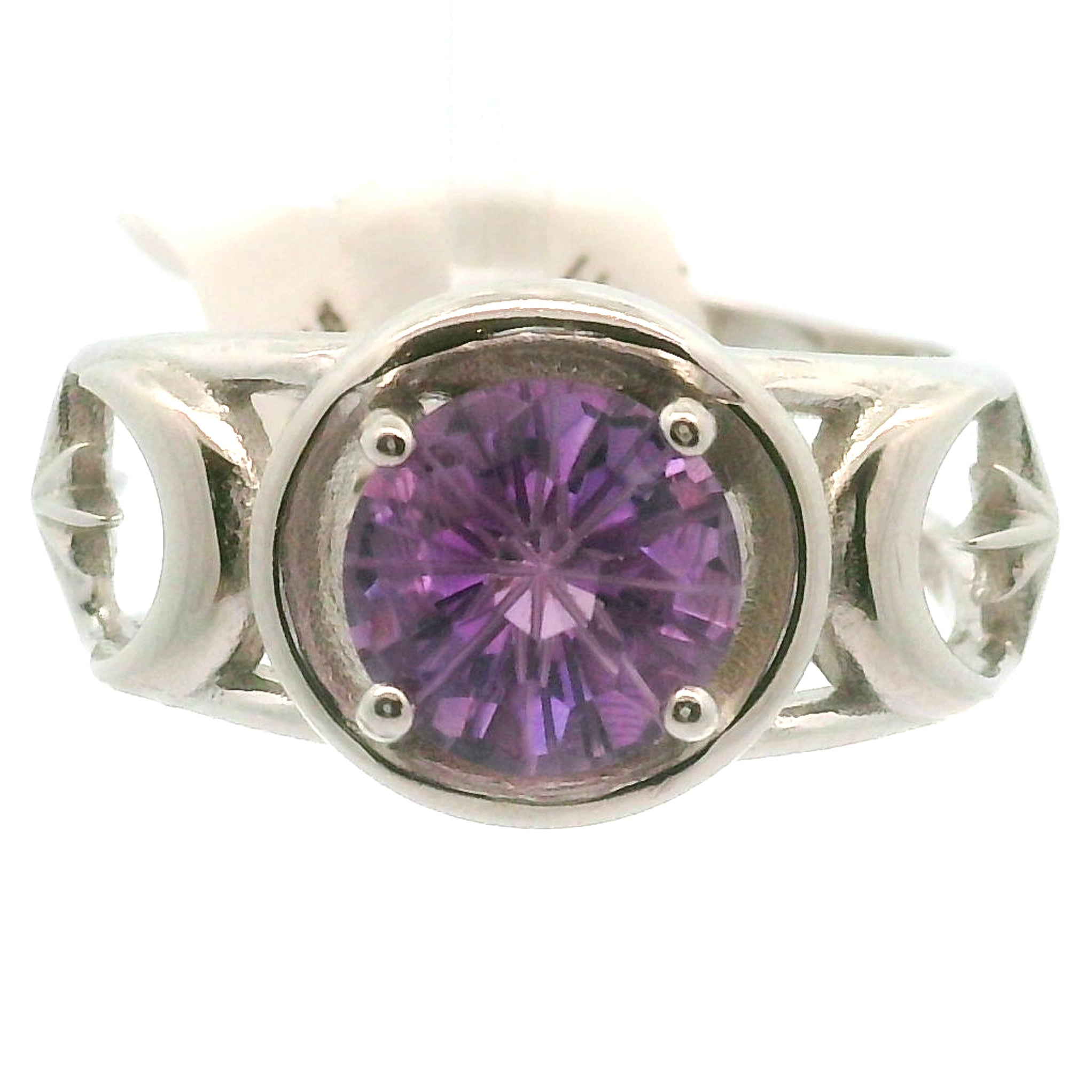 Triple Moon with Star Cuff Ring .925 Silver for Health, Protection, Amplifying Intentions & Accelerating Manifestations