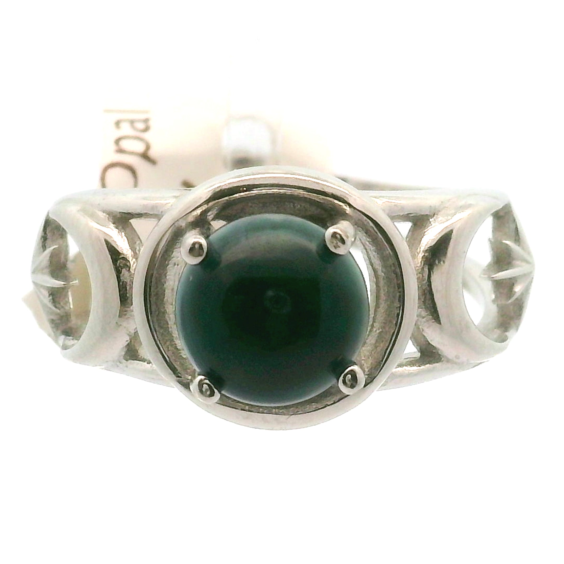 Triple Moon with Star Cuff Ring .925 Silver for Health, Protection, Amplifying Intentions & Accelerating Manifestations