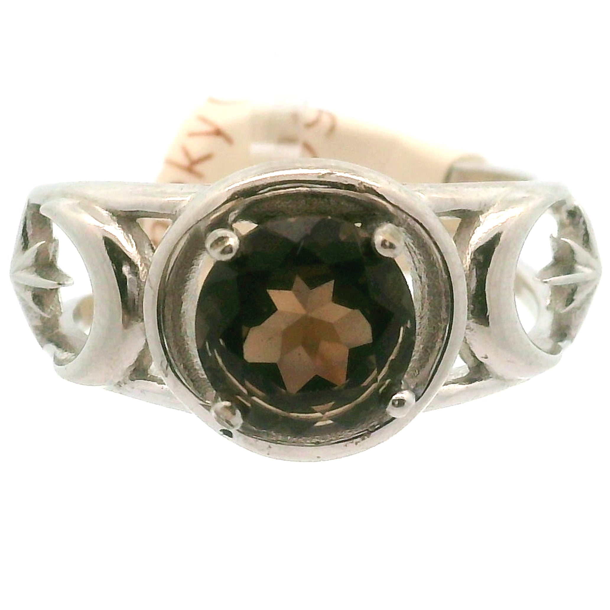 Triple Moon with Star Cuff Ring .925 Silver for Health, Protection, Amplifying Intentions & Accelerating Manifestations