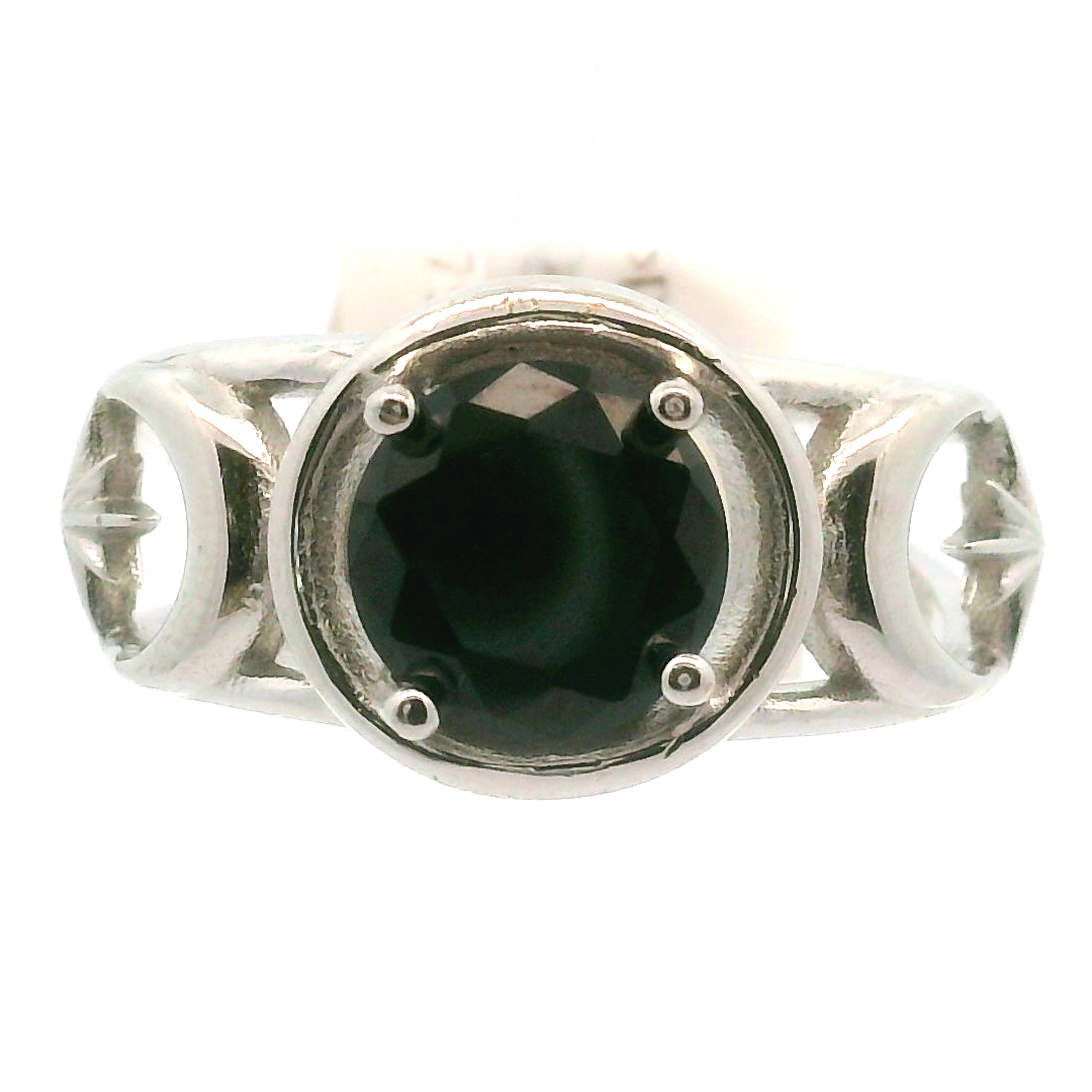 Triple Moon with Star Cuff Ring .925 Silver for Health, Protection, Amplifying Intentions & Accelerating Manifestations